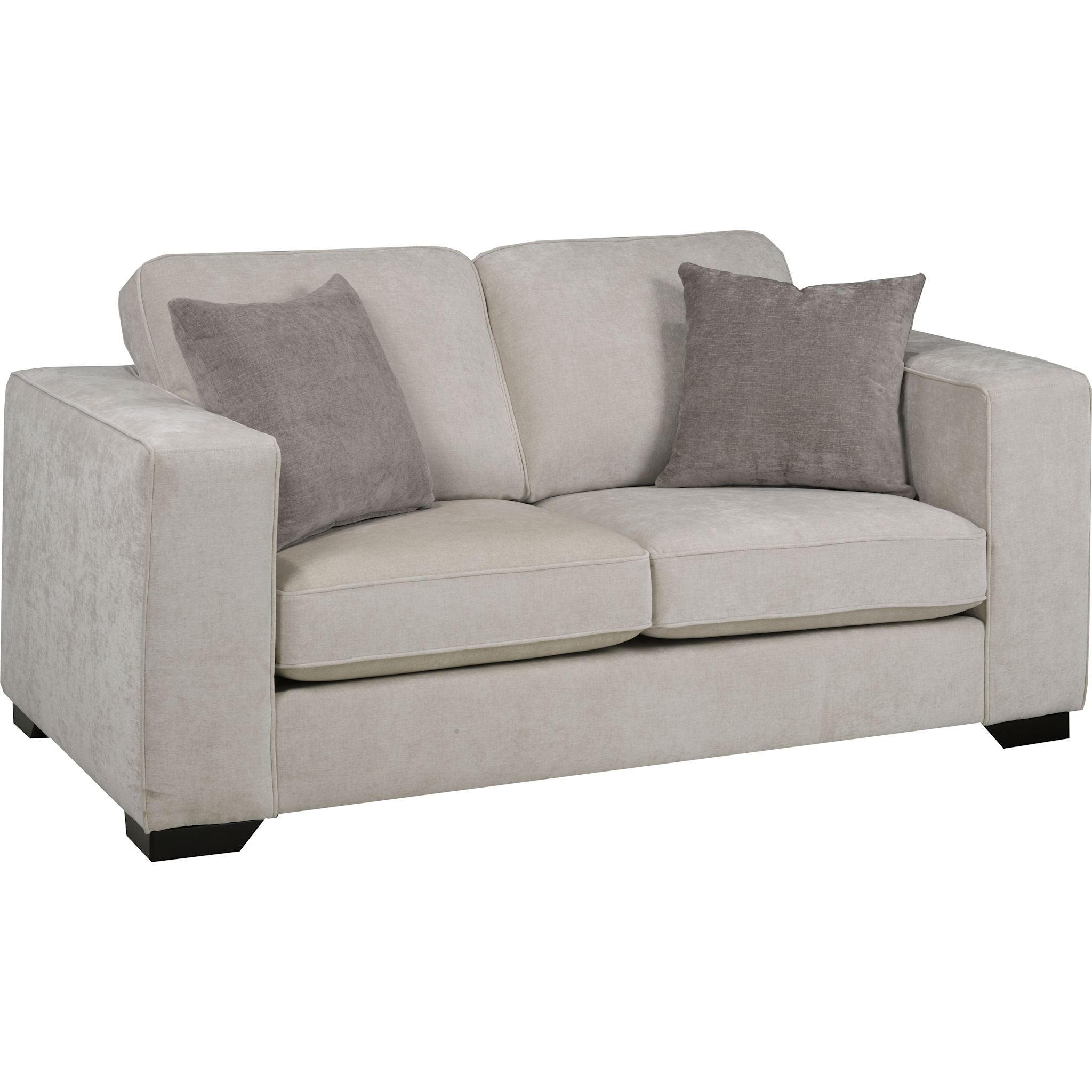 Amber Loveseat Cream - Modern Upholstered Sofa for Living Room, Lounge & Office | Soft Fabric, Comfortable Seating for Small Spaces