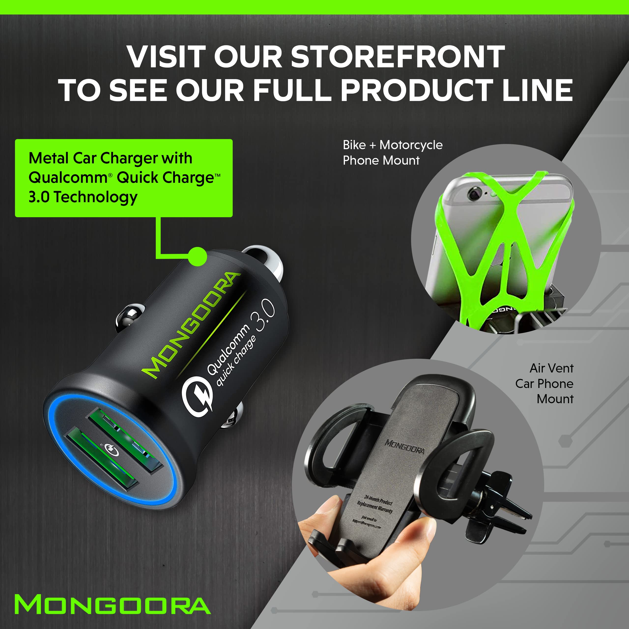 Premium Metal Car Charger Adapter with Dual USB Ports & Fast Charging - Compatible with iPhone, iPad, Samsung Galaxy - Perfect for Road Trips, Commuting & Travel Accessories