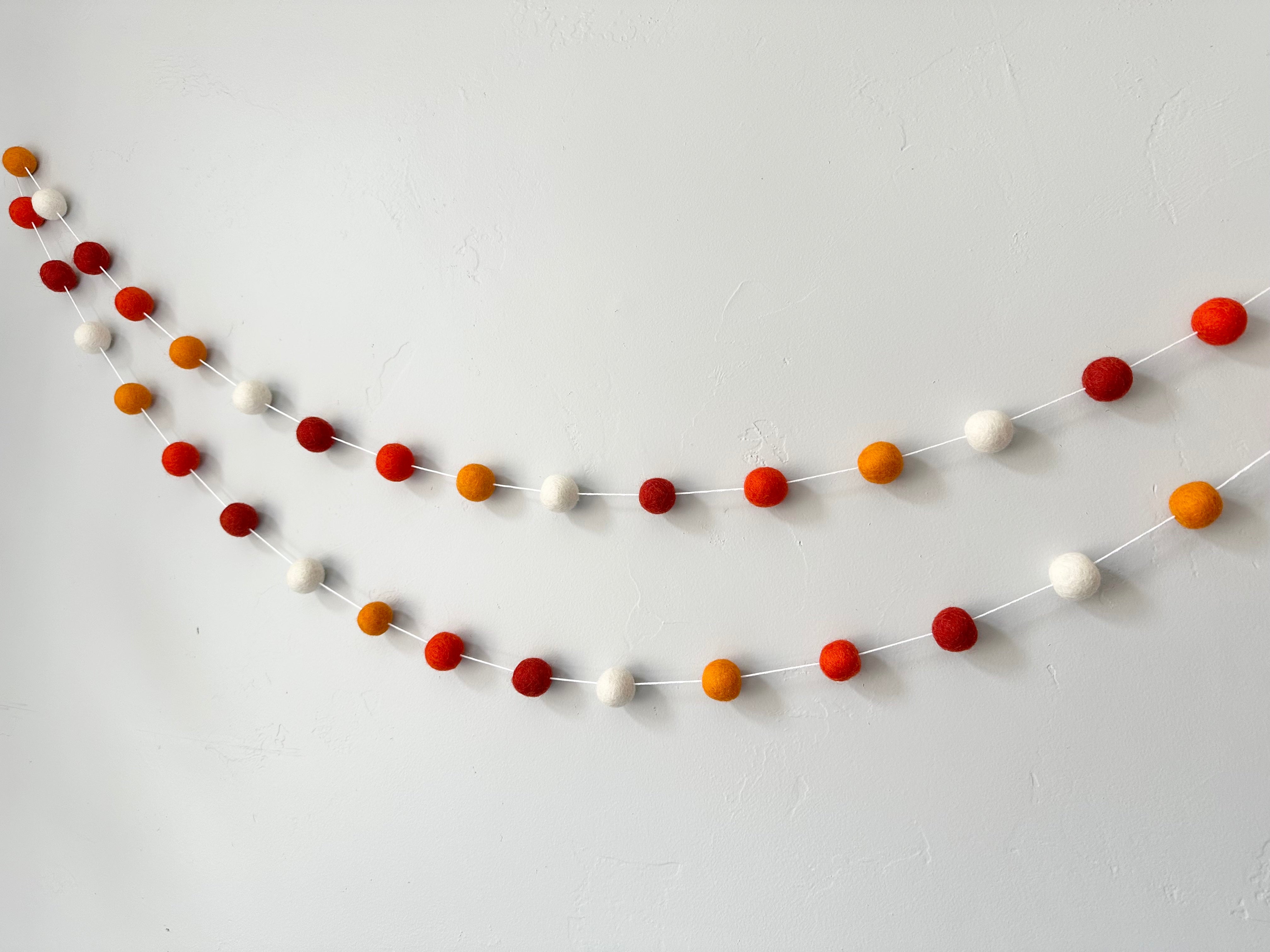 Orange Gradient Garland - Vibrant Fall & Summer Party Decor for Weddings, Baby Showers, Home & Outdoor Events