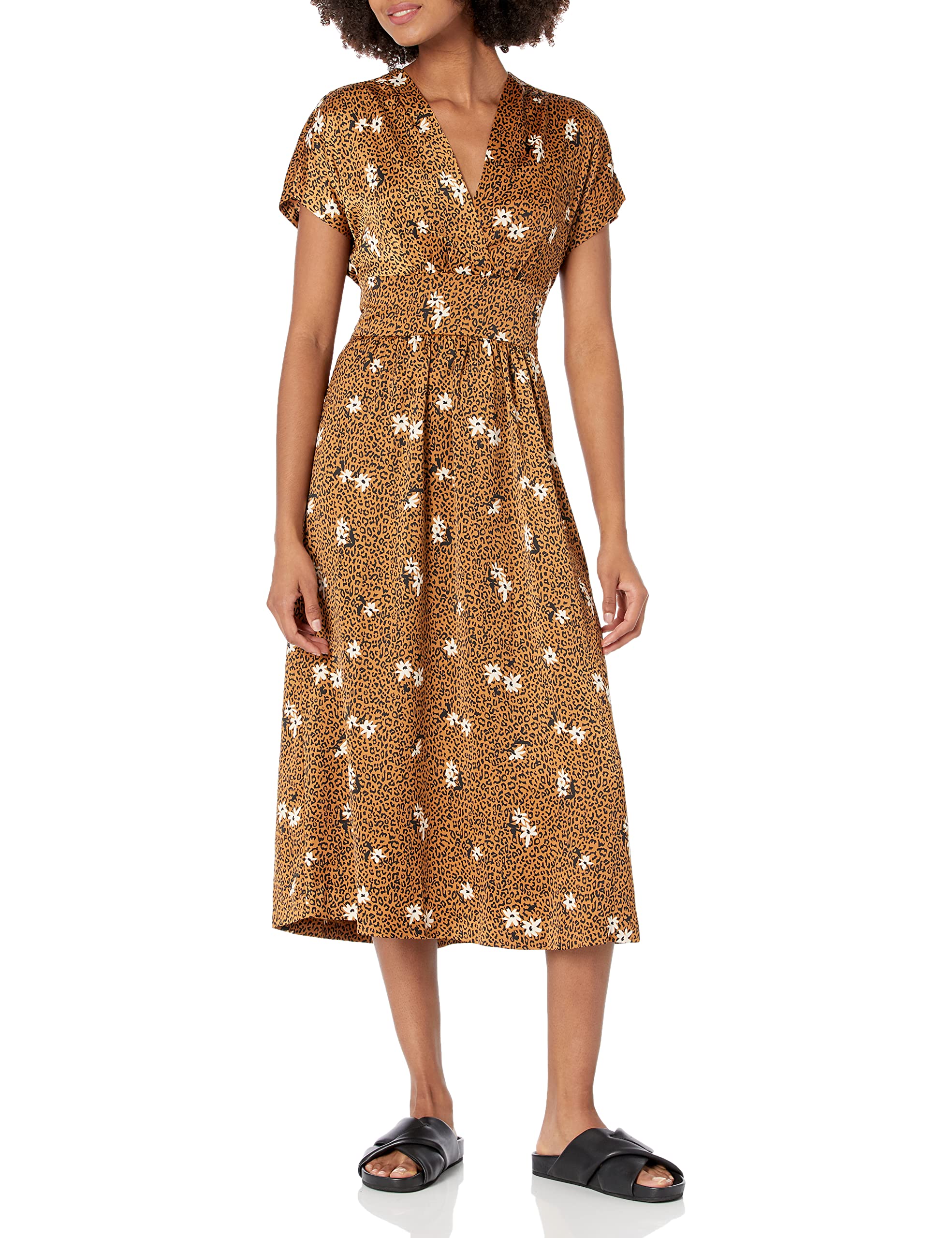 Anne Klein Women's V-Neck Midi Wrap Dress - Flattering Casual & Office Wear for Women | Elegant Stretch Jersey Fabric for Comfort | Perfect for Work, Date Night & Special Occasions