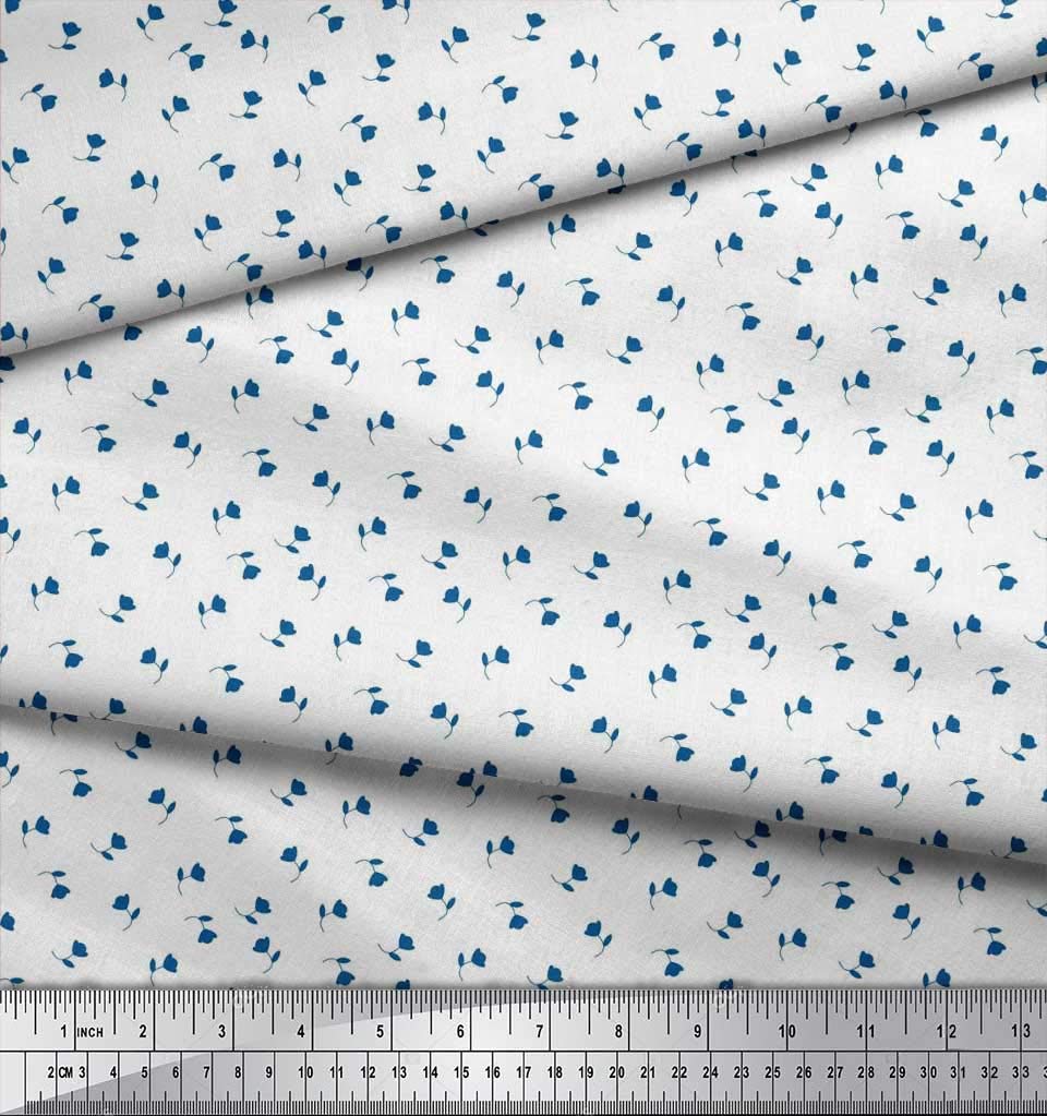 Soimoi Moss Georgette Brown Fabric by The Yard - 42 Inch Wide Printed Fabric with Artistic Leaves & Floral Motifs for Dresses, Blouses & DIY Sewing Projects