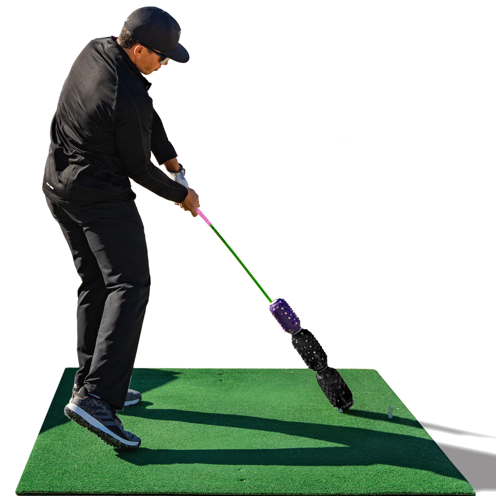 **Golf Swing Trainer & Speed Stick - Adjustable Golf Training Aid for Swing Speed & Accuracy - Wind-Resistant Warm Up Equipment - Perfect for Driving Range & Home Practice**