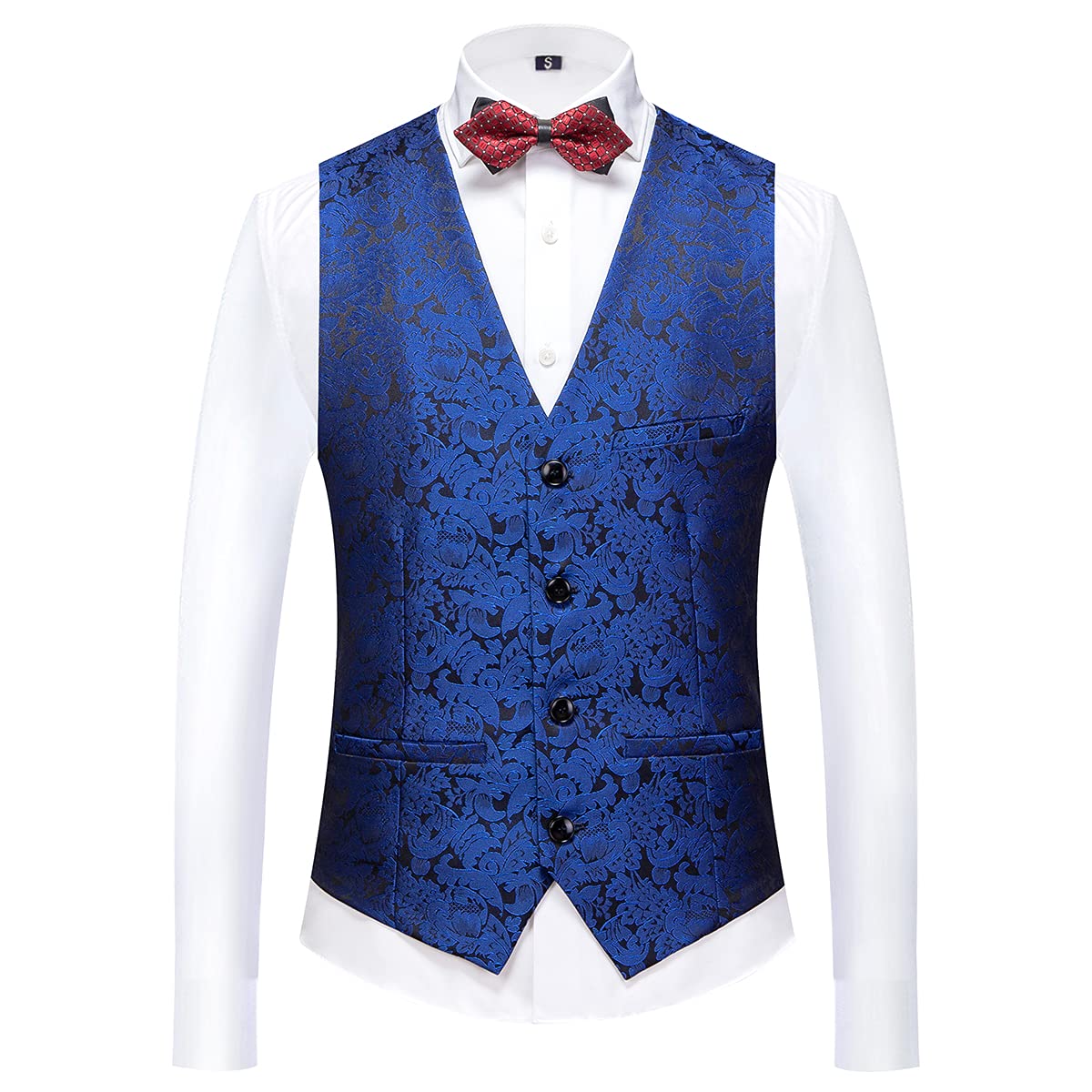 Men's Slim Fit 3-Piece Tuxedo Suit Set - Skinny Formal Suit with Shawl Lapel & Paisley Design for Wedding, Prom, Gala & Black Tie Events | Perfect for Special Occasions & Evening Wear