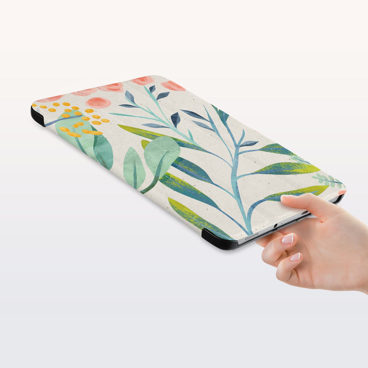 Samsung Tablet Case with Pink Flower Design - Slim Protective Cover for Galaxy Tab A/S/E Series - Perfect for Work, School & Travel