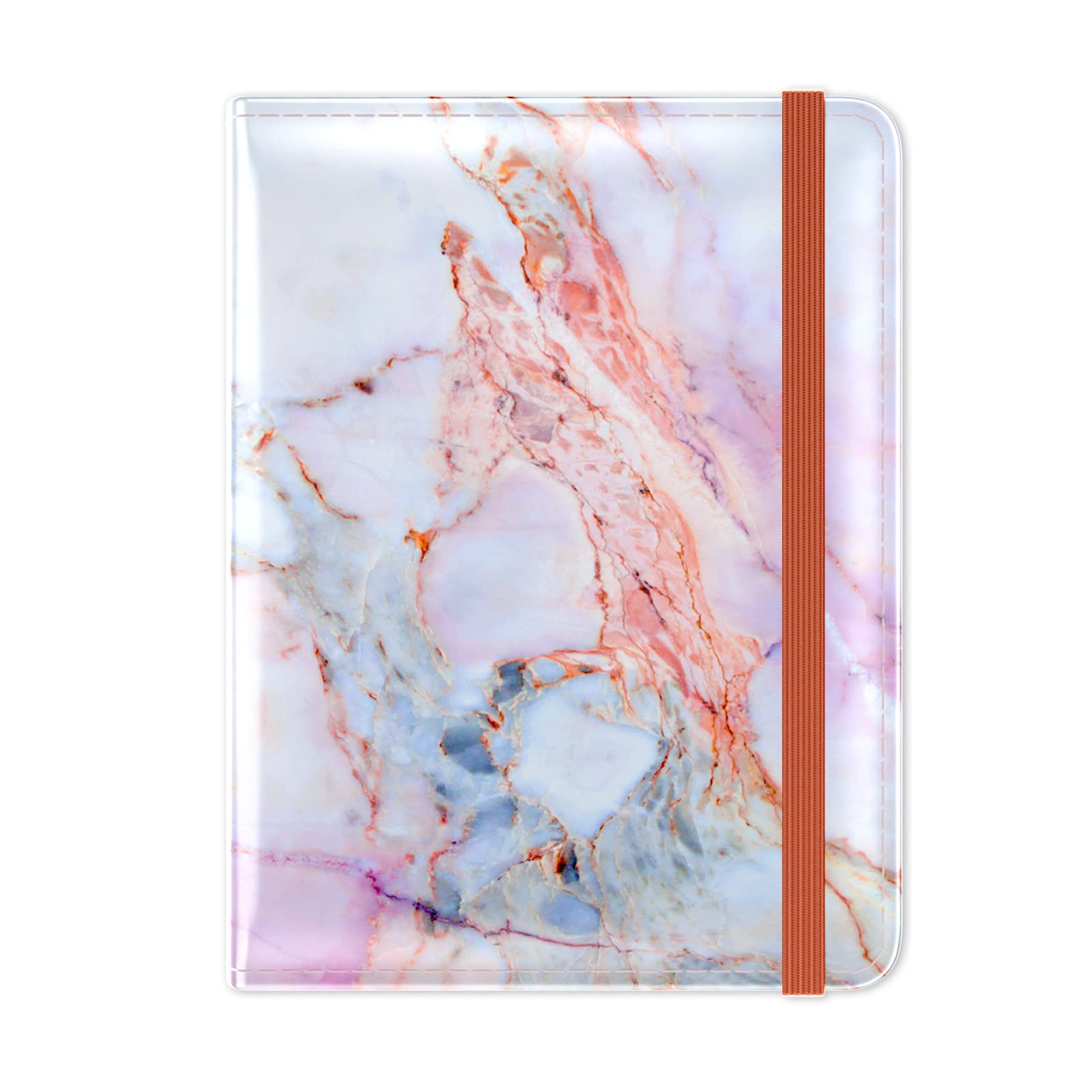 Pink Marble Passport Holder for Travel - Men & Women