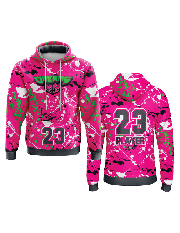 Hoop Dreams Full Dye Hoodie - Premium Basketball Hooded Sweatshirt for Men & Women - Perfect for Gym, Streetwear & Casual Outfits