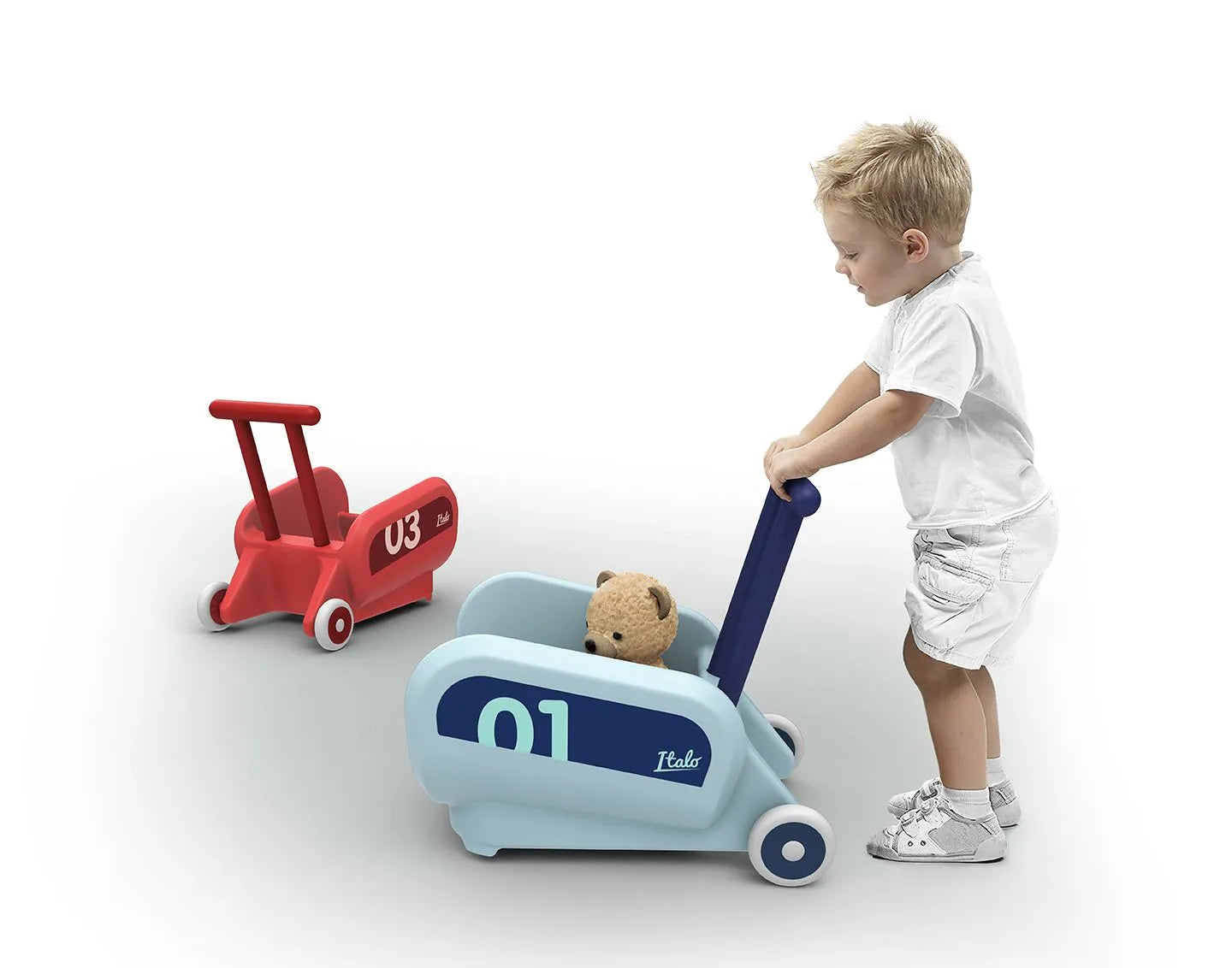 Italtrike Mini Eolo Italo Kids Shopping Cart - Lightweight & Durable Toy Grocery Cart for Toddlers, Pretend Play & Indoor Outdoor Fun - Perfect for Role Play, Supermarket Games & Learning Activities