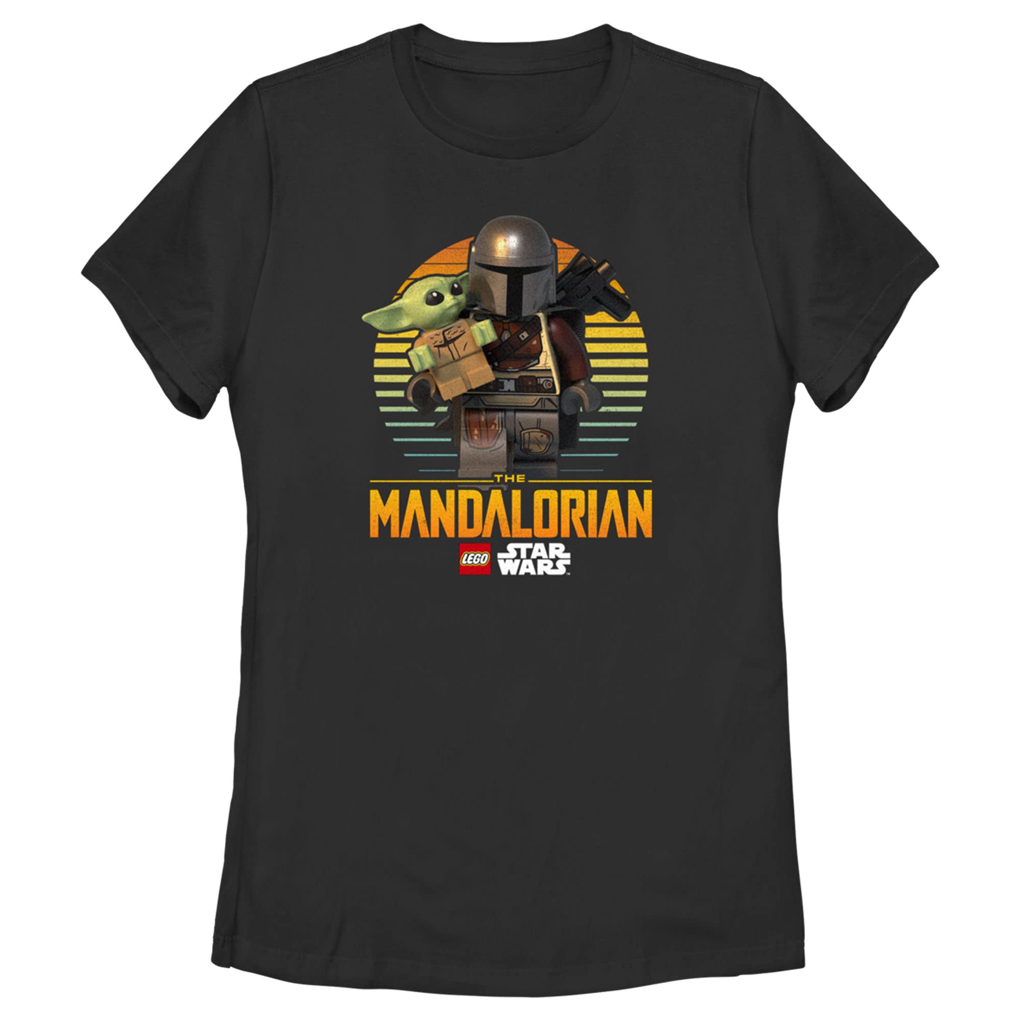 Lego Star Wars Mandalorian Vintage Sunset Women's Short Sleeve T-Shirt | Officially Licensed Fifth Sun Graphic Tee | Perfect for Cosplay, Gifts & Everyday Wear
