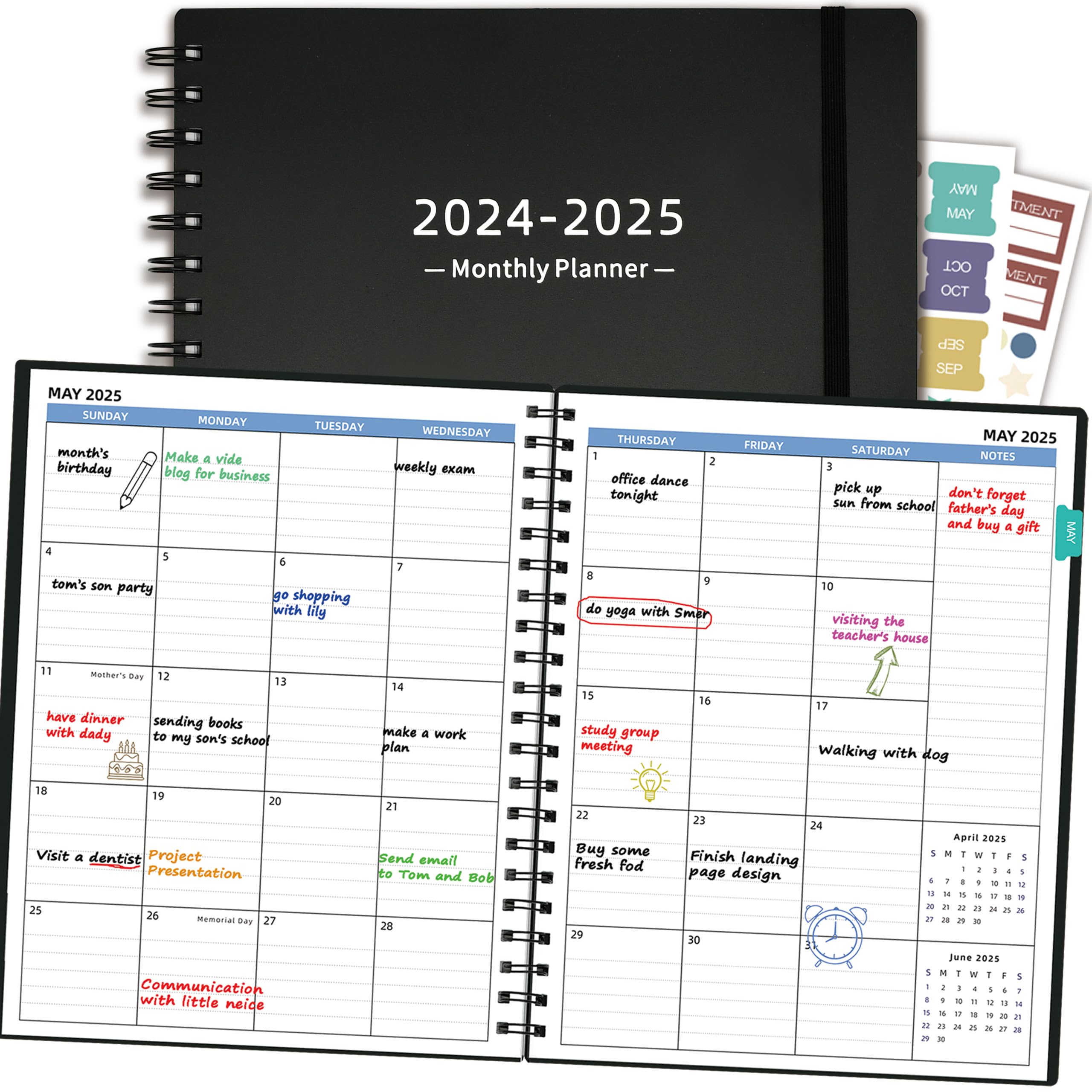 2024-2025 Monthly Planner - 18 Month Academic Calendar from July 2024 to December 2025 - 8.7