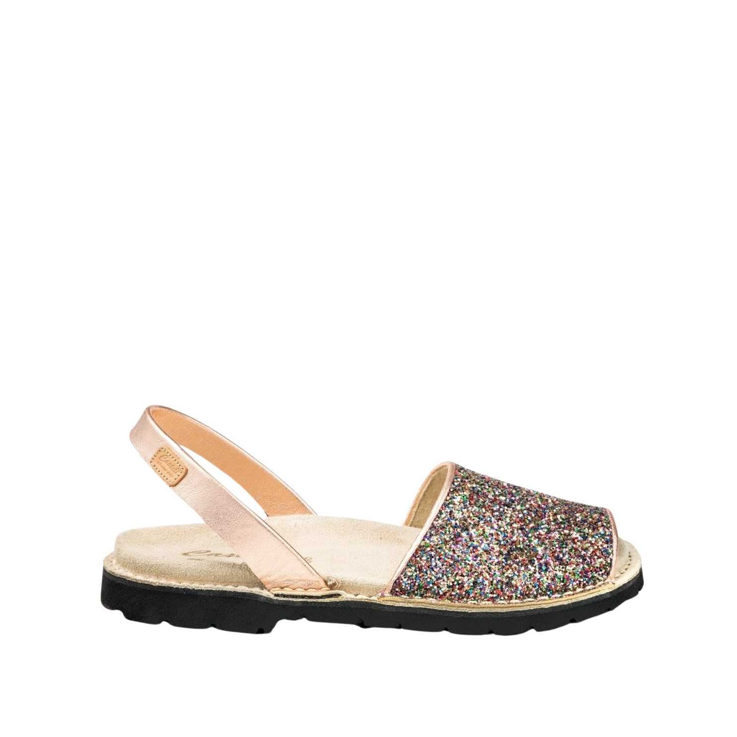 Ergonomic Glitter Menorcan Sandals for Women - Comfortable Beach & Summer Walking Shoes - Perfect for Vacation, Poolside, and Casual Outings