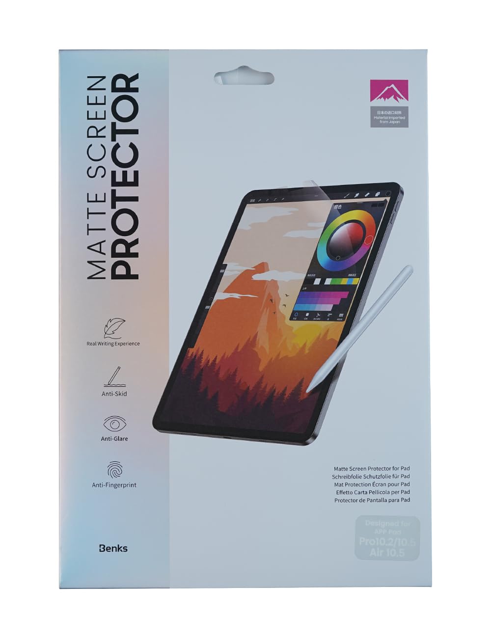 BENKS Matte PET Screen Protector for iPad 9th/8th/7th Gen (10.2 inch, 2021/2020/2019) & iPad Pro 10.5 (2017) / iPad Air 3 (2019) - Anti-Glare, Scratch-Resistant Protection for Work, Study, and Entertainment