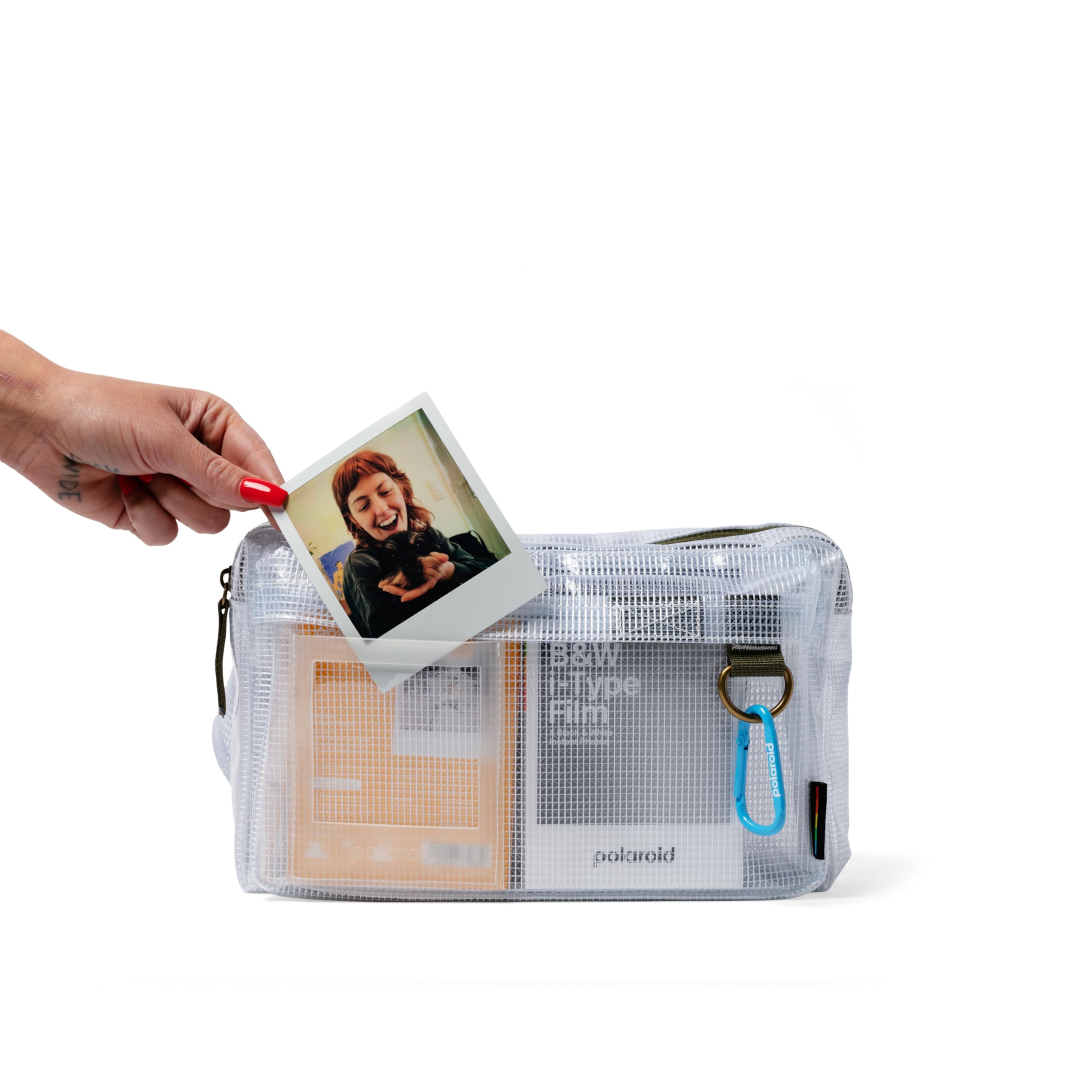 Polaroid Ripstop Crossbody Essentials Bag - Clear (6305) | Waterproof & Lightweight Travel Bag for Phone, Wallet & Keys | Perfect for Concerts, Festivals & Everyday Use
