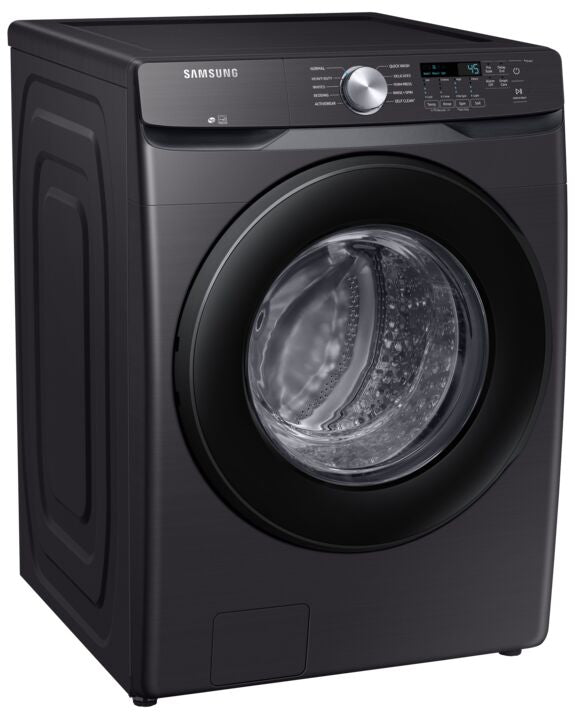 Samsung WF45T6000AV/A5 5.2 cu. ft. Black Stainless Steel Front Load Washer with Self Clean+ Technology - Perfect for Large Families & Energy Efficient Laundry Rooms