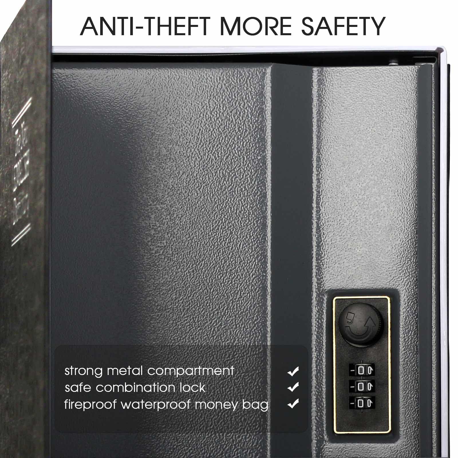 Fireproof Diversion Book Safe with Combination Lock - 4200°F Rated Hidden Storage Box (10.5
