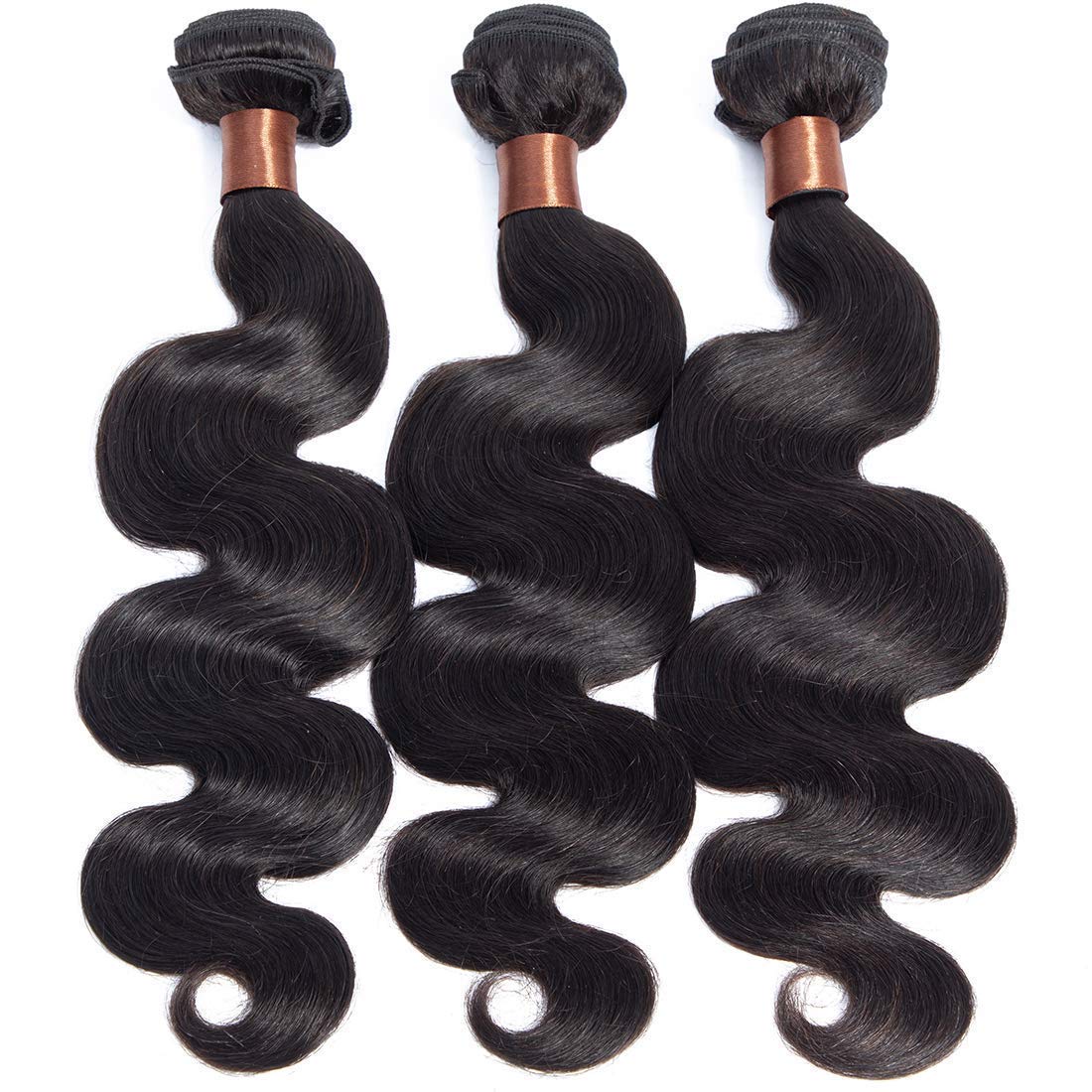 20 22 24 Inch Brazilian Virgin Human Hair Bundles - Unprocessed Remy Body Wave Weave Extensions in Natural Black | Perfect for Salon Styling, Everyday Wear & Special Occasions
