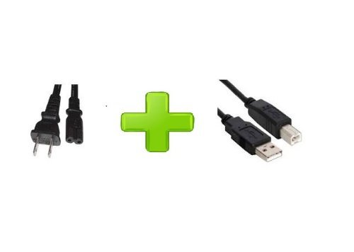 Canon PIXMA 3120 2220 2120 Printer AC Power Charger Cable with USB Cord - Replacement Power Supply for Home & Office Printing