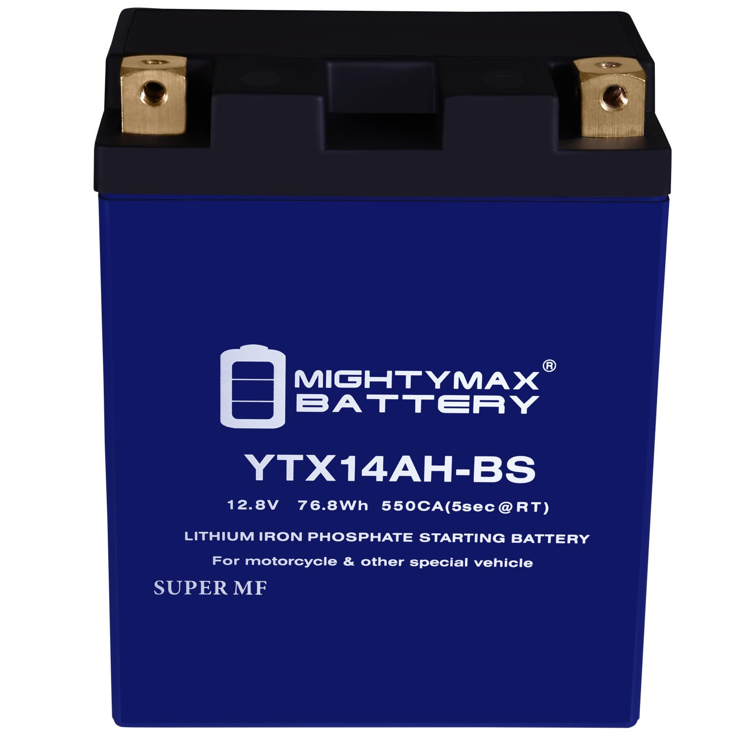 Mighty Max YTX14AH-BS Lithium Battery - Compatible with Weize YTX14AH-BS, Powersport Vehicles, ATVs, Motorcycles & Scooters - Lightweight & Long-Lasting Performance