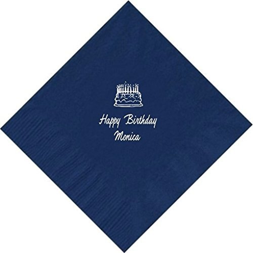Personalized Cocktail Napkins, Beverage Napkins & Dessert Napkins - 350 Count Custom Birthday Party Napkins for Weddings, Baby Showers & Special Events