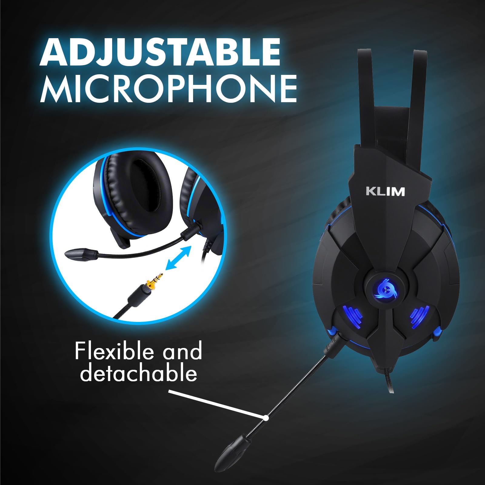 KLIM IMPACT USB Gaming Headset with 7.1 Surround Sound & Noise Isolation - High Definition Audio, Strong Bass & Built-in Mic for PC, PS4, PS5 - Perfect for Competitive Gaming, Streaming & Online Meetings [New Version]