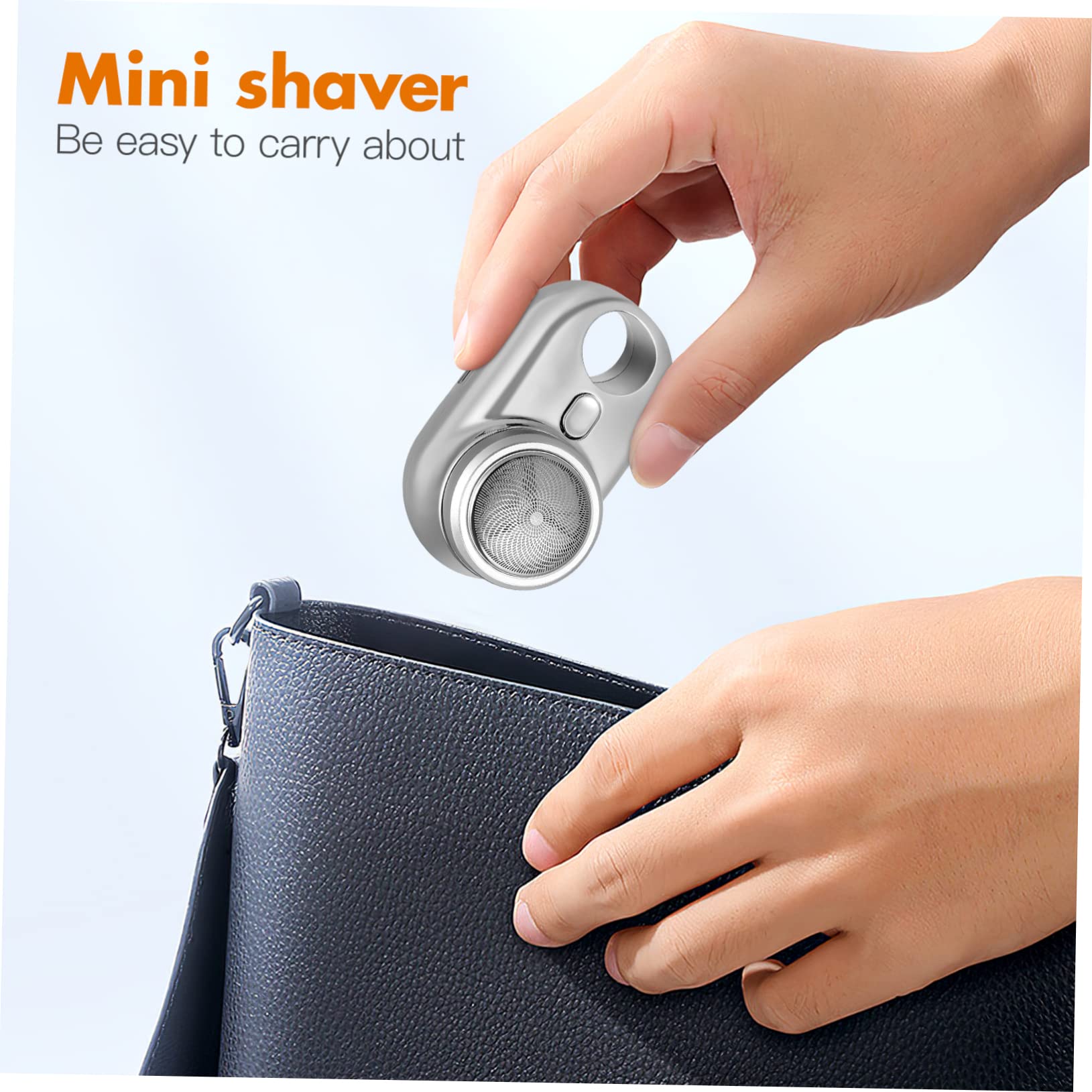 IPetBoom Electric Shaver for Men - Rechargeable Body & Beard Trimmer, Portable Mini Shaver with ABS Silver Coating - Perfect for Travel, Gym & Home Grooming
