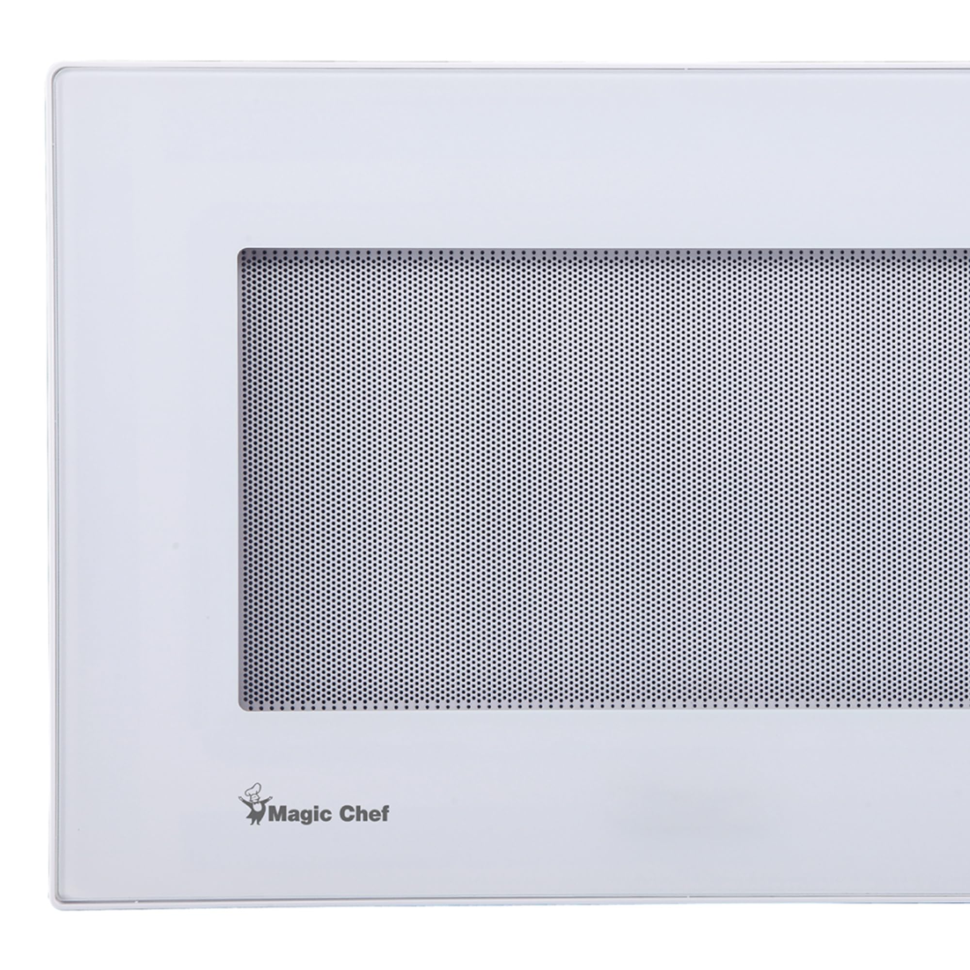 Magic Chef 1000W Compact Countertop Microwave Oven - 1.1 Cu Ft Small White Microwave for Dorm, Office & Kitchen - Fast Cooking & Reheating