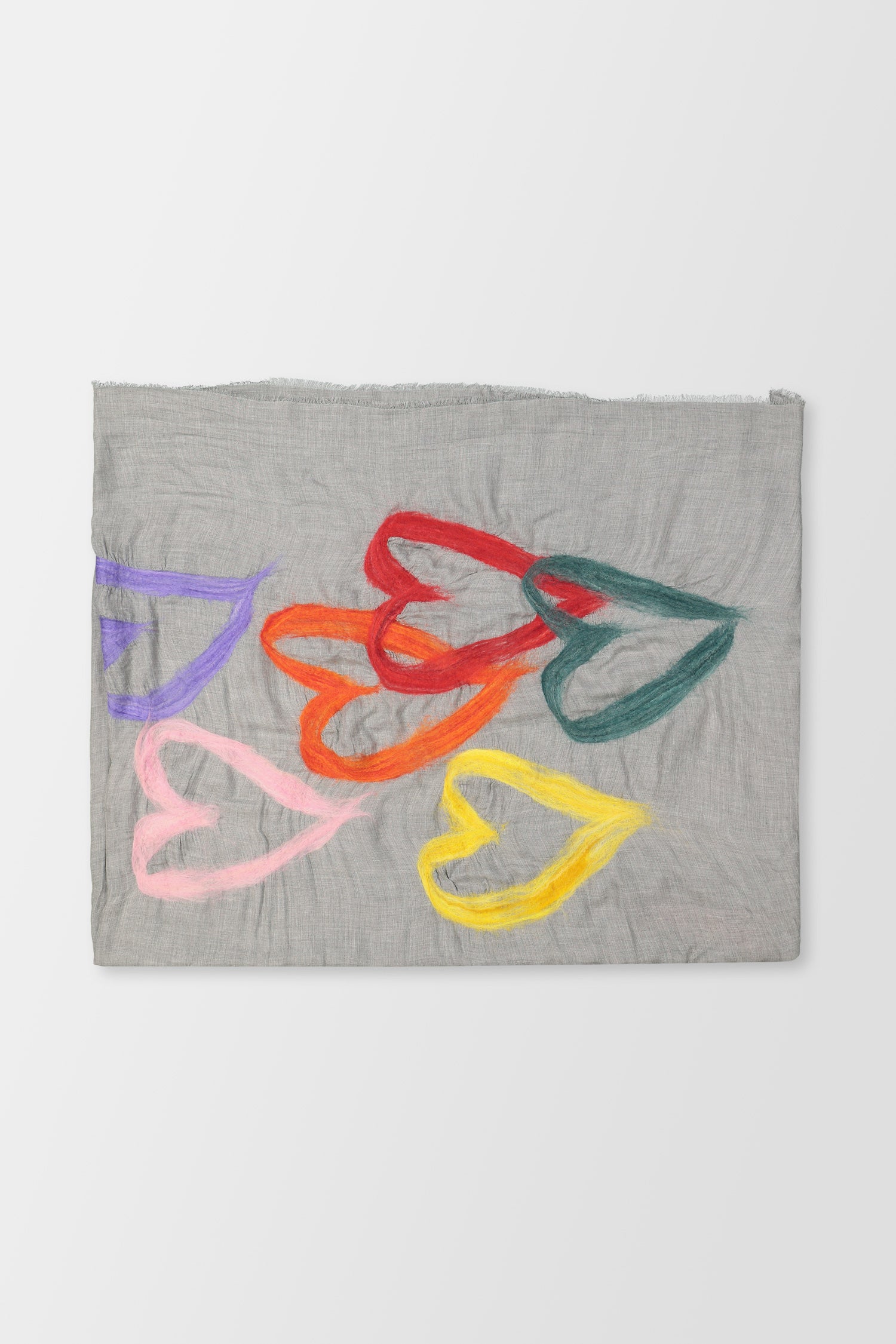 Faliero Sarti Grey Corazon Scarf - Luxury Italian Cashmere Wrap for Women, Perfect for Winter Fashion & Gift Giving