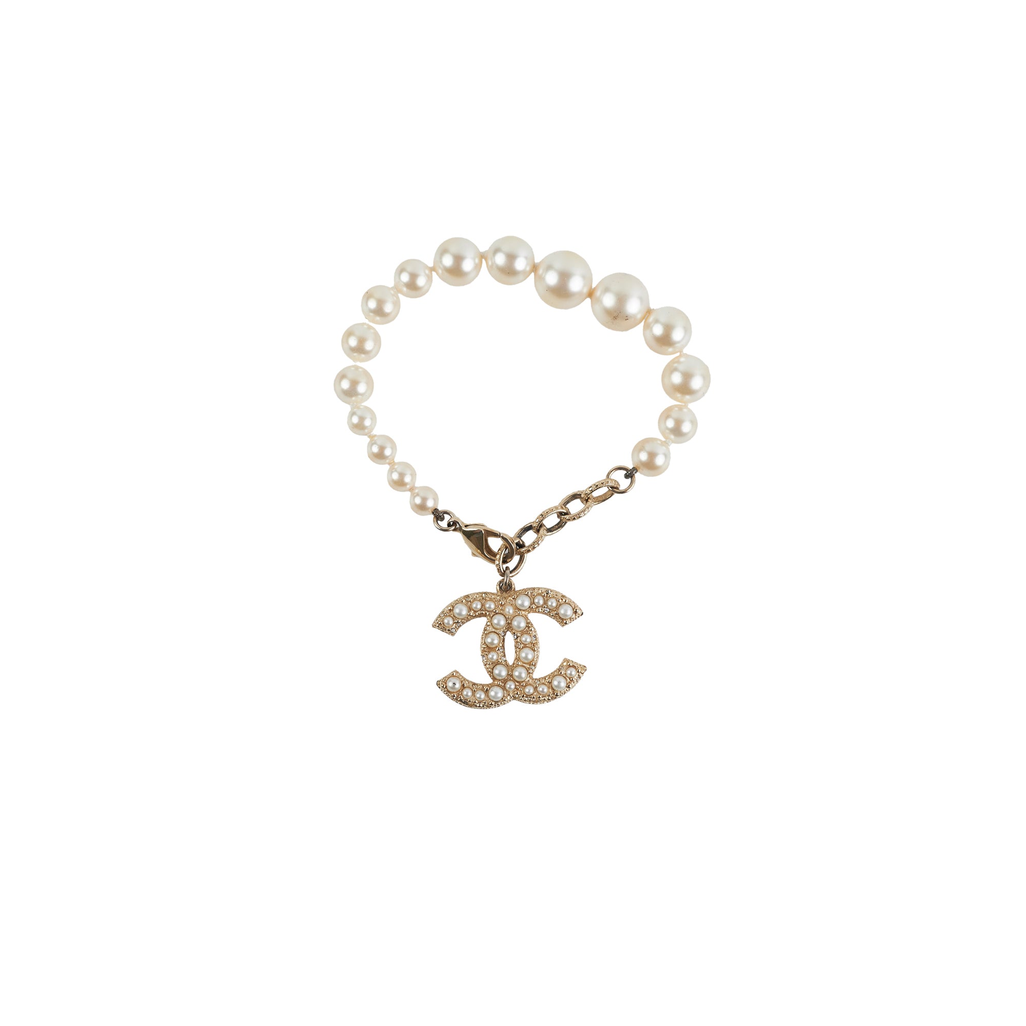 Chanel CC Logo Pearl Bracelet for Women - Luxury Fashion Jewelry Gift for Birthday, Anniversary & Special Occasions