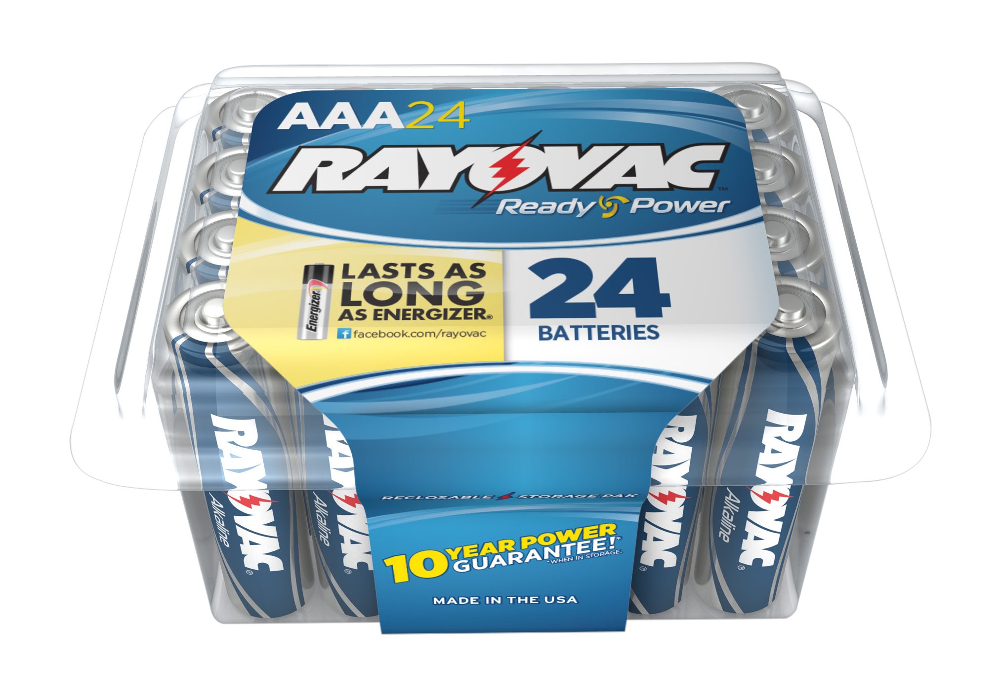 Rayovac Alkaline AAA Batteries (24-Pack) - Long-Lasting Power with Recloseable Lid - Ideal for Toys, Flashlights, Remote Controls & Electronic Devices