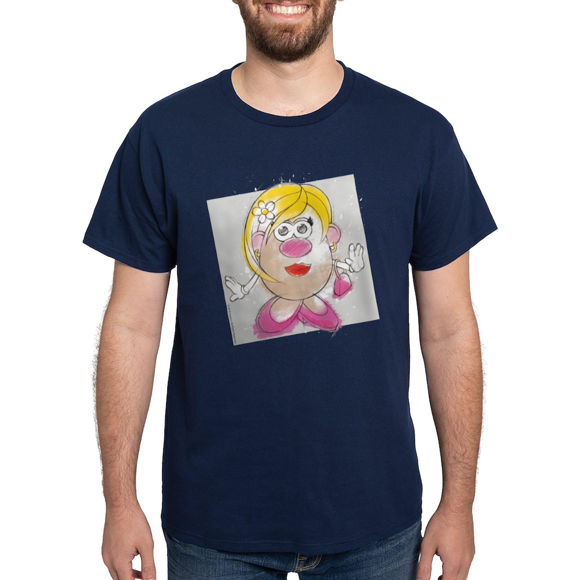 Mrs. Potato Head Dark T-Shirt for Men - 100% Cotton Classic Graphic Tee | Funny Pop Culture Gift for Potato Lovers, Movie Fans & Toy Collectors - Perfect for Casual Wear, Cosplay & Themed Parties