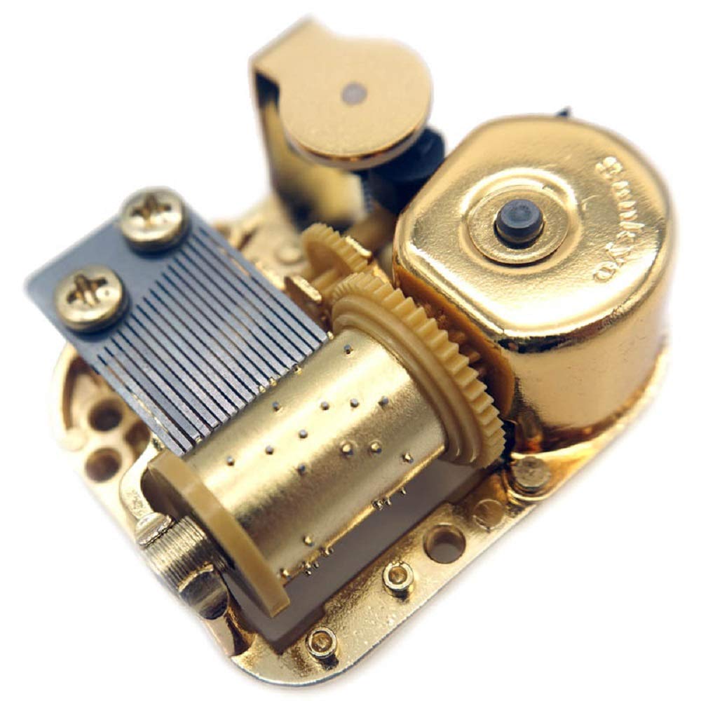 Sankyo 18-Note Music Box Movement - DIY Clockwork Replacement for Mini Musical Box (Gold) | Perfect for Crafting, Home Decor & Gift Making