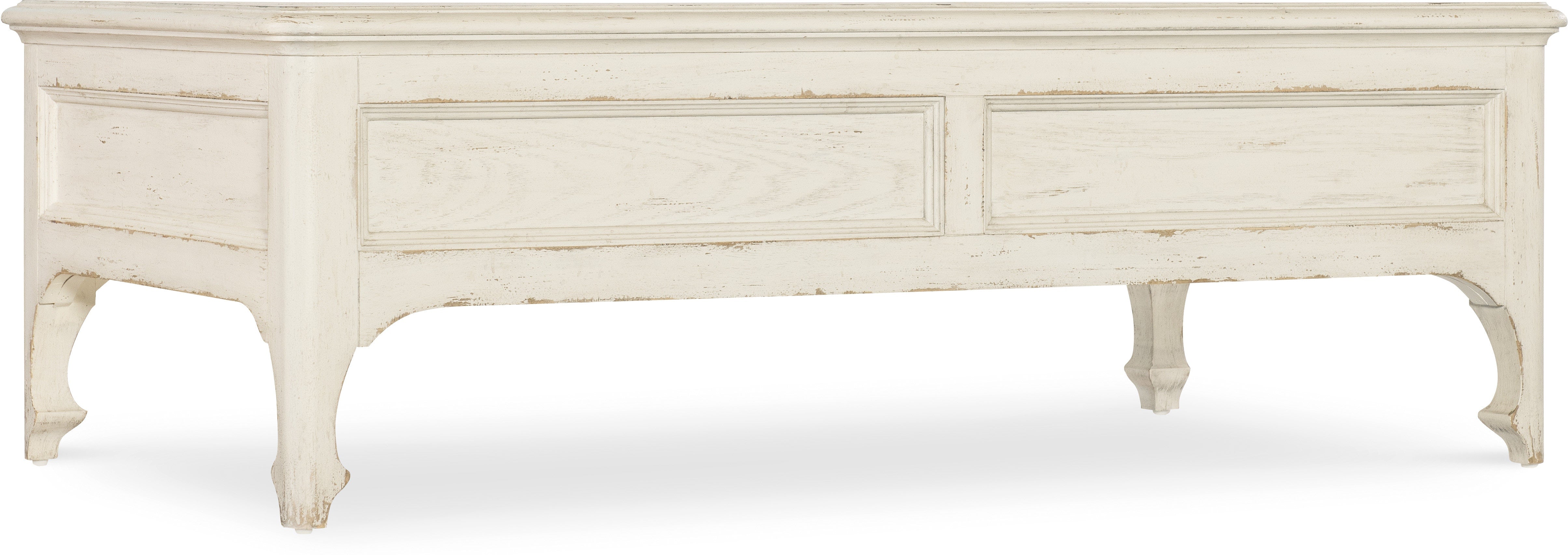 Americana Rectangle Cocktail Table - White, Cream & Beige Coffee Table for Living Room, Lounge & Home Decor
