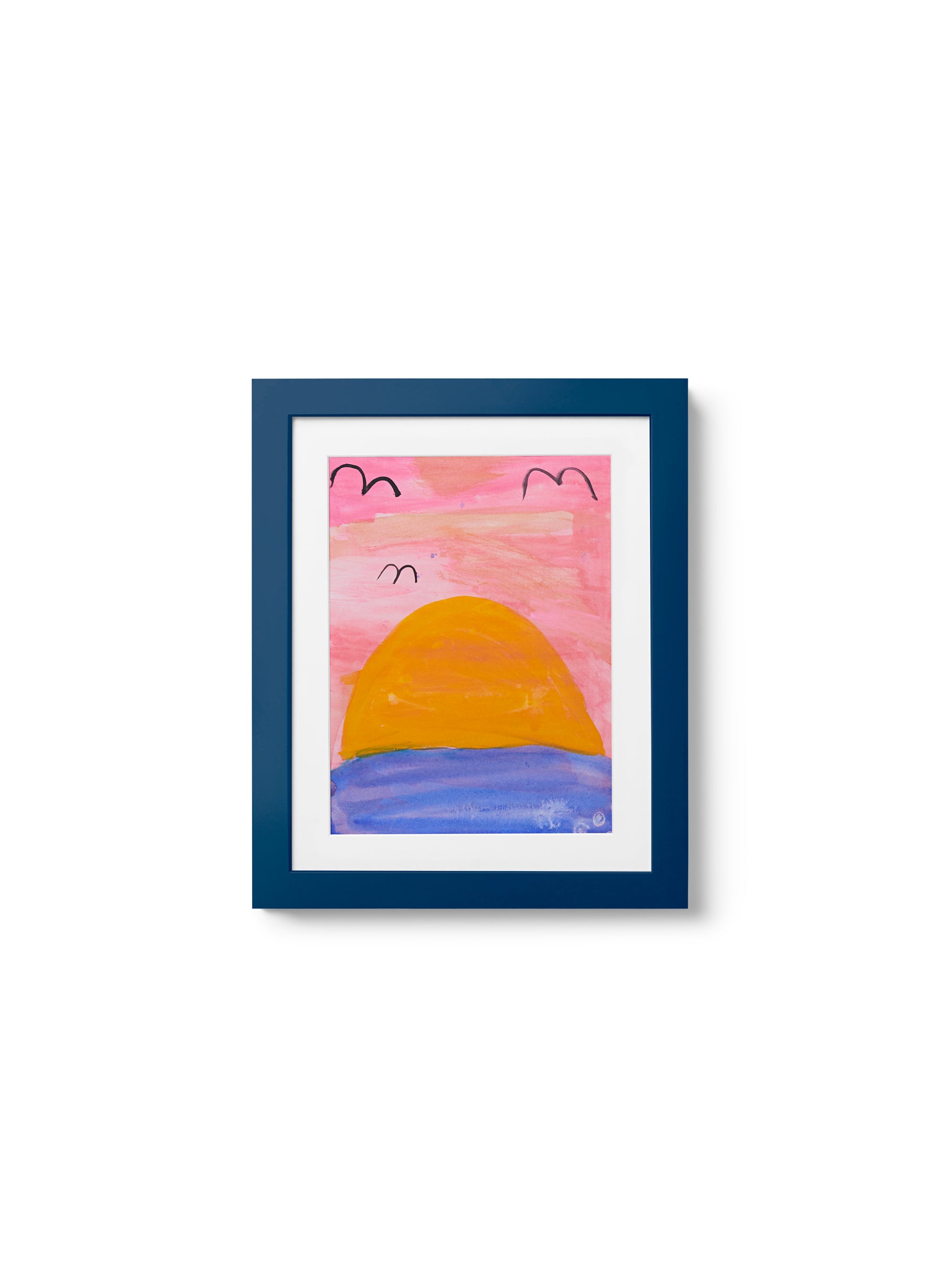 Blue Solid Wood Kids Art Frame - 8.5x11 Inches (22x28 cm) - Perfect for Displaying Children's Drawings, School Projects & Nursery Decor