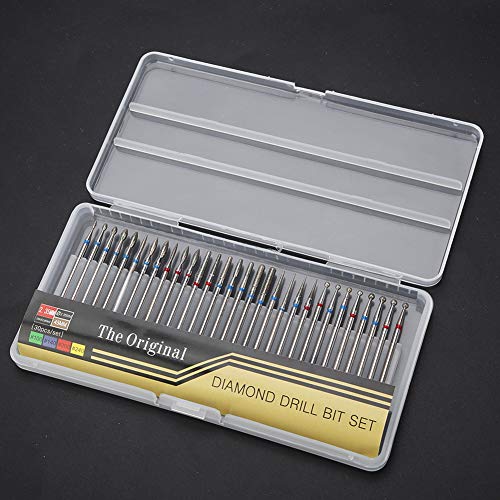 30Pcs Nail Drill Bits Set - Lightweight Portable for Manicure & Salon Use