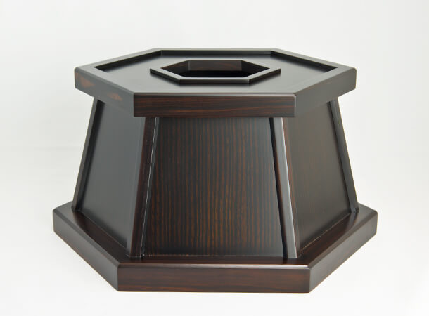 SGI Soka Gakkai Buddhist Bell Stand - Premium Ebony Wood Handcrafted for Meditation & Zen Decor