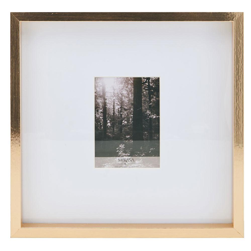 15x15 Inch Gold Gallery Square Picture Frame - 5x7 Inch Mat Opening - Perfect for Wall Art, Photos, and Home Decor