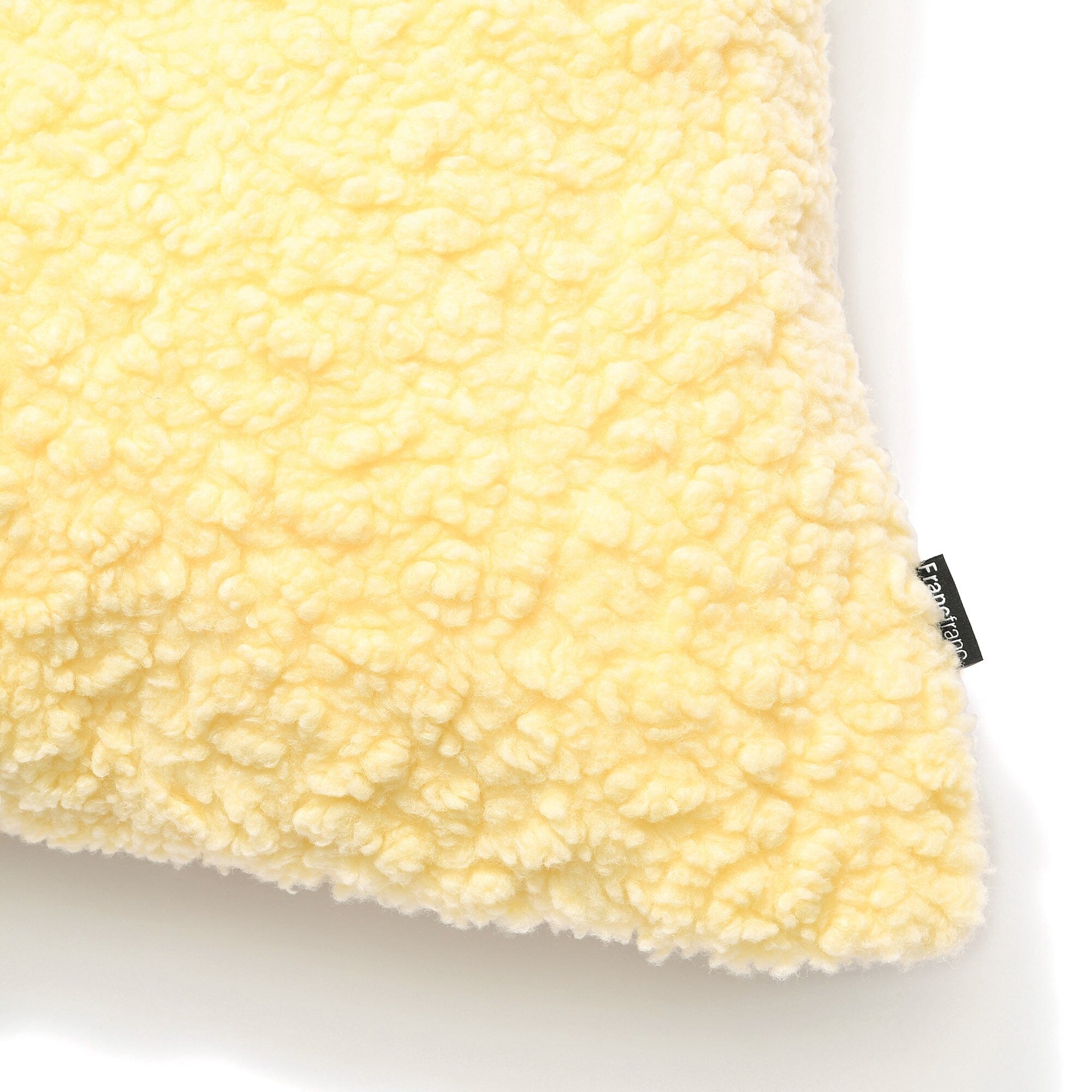 Premium 450x450 Boa Cushion Cover - Soft Light Yellow Pillow Case for Sofa, Bed & Home Decor - Breathable & Washable Fabric - Perfect for Living Room, Bedroom & Nursery
