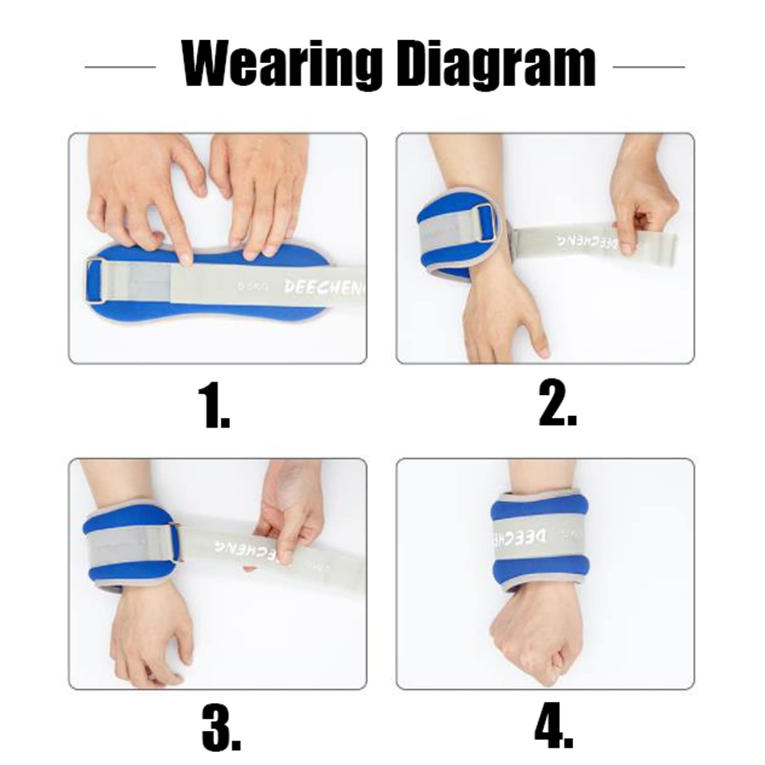 Adjustable Wrist & Ankle Weights Set for Women & Men - 0.3kg/0.5kg Pair for Yoga, Gymnastics, Aerobics & Home Workouts - Enhance Strength Training & Fitness Goals