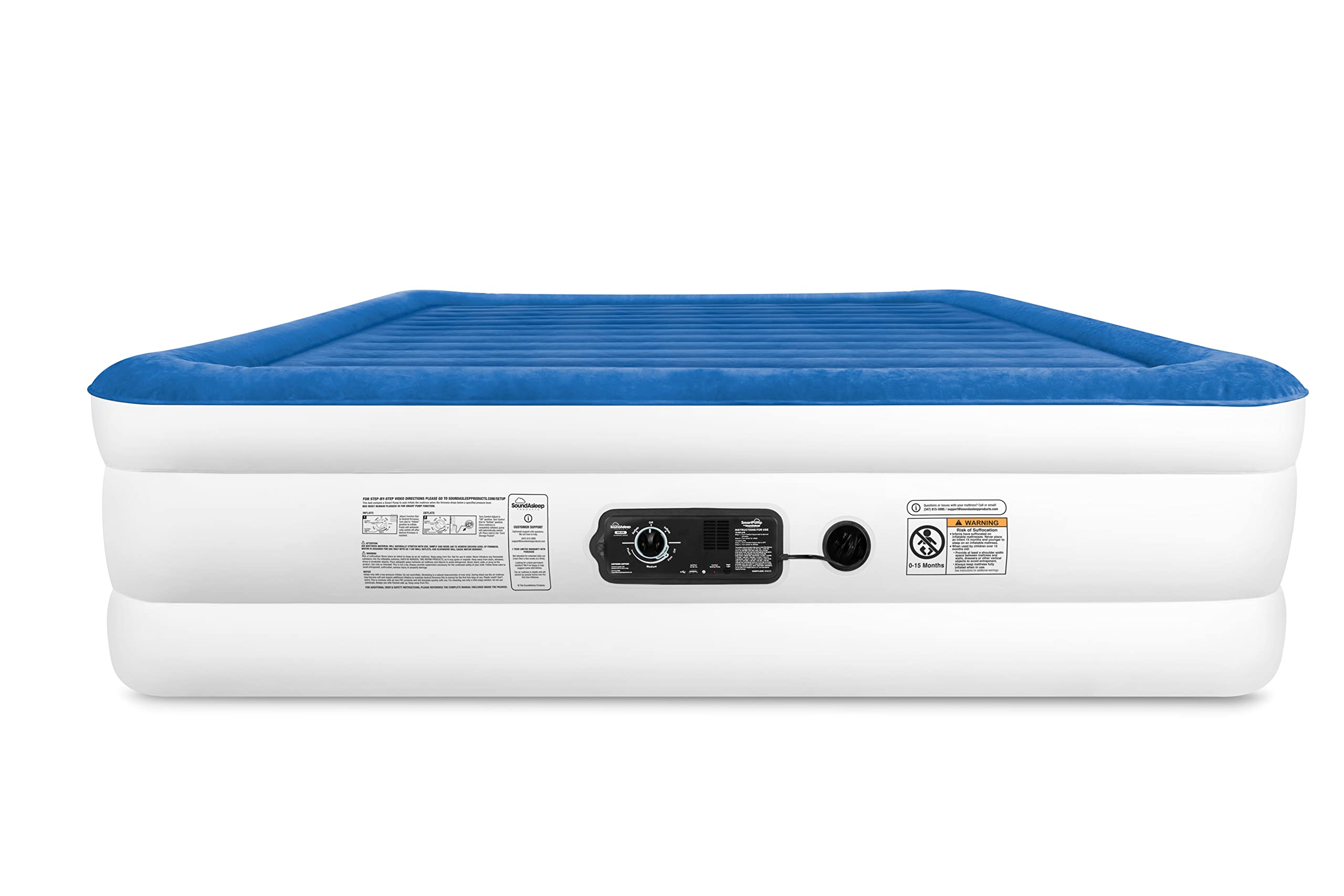 SoundAsleep CloudNine Series Air Mattress with Dual Smart Pump Technology - King Size Inflatable Bed for Home, Camping & Guest Use - Comfortable & Durable by SoundAsleep Products