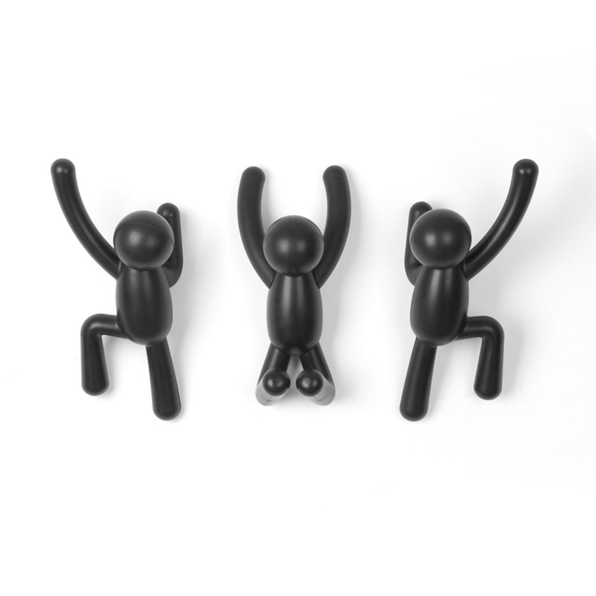 Buddy Hooks - Heavy Duty Wall Hooks (Pack of 3) for Hanging Coats, Hats, Bags & Home Organization - Perfect for Entryway, Garage & Closet Storage
