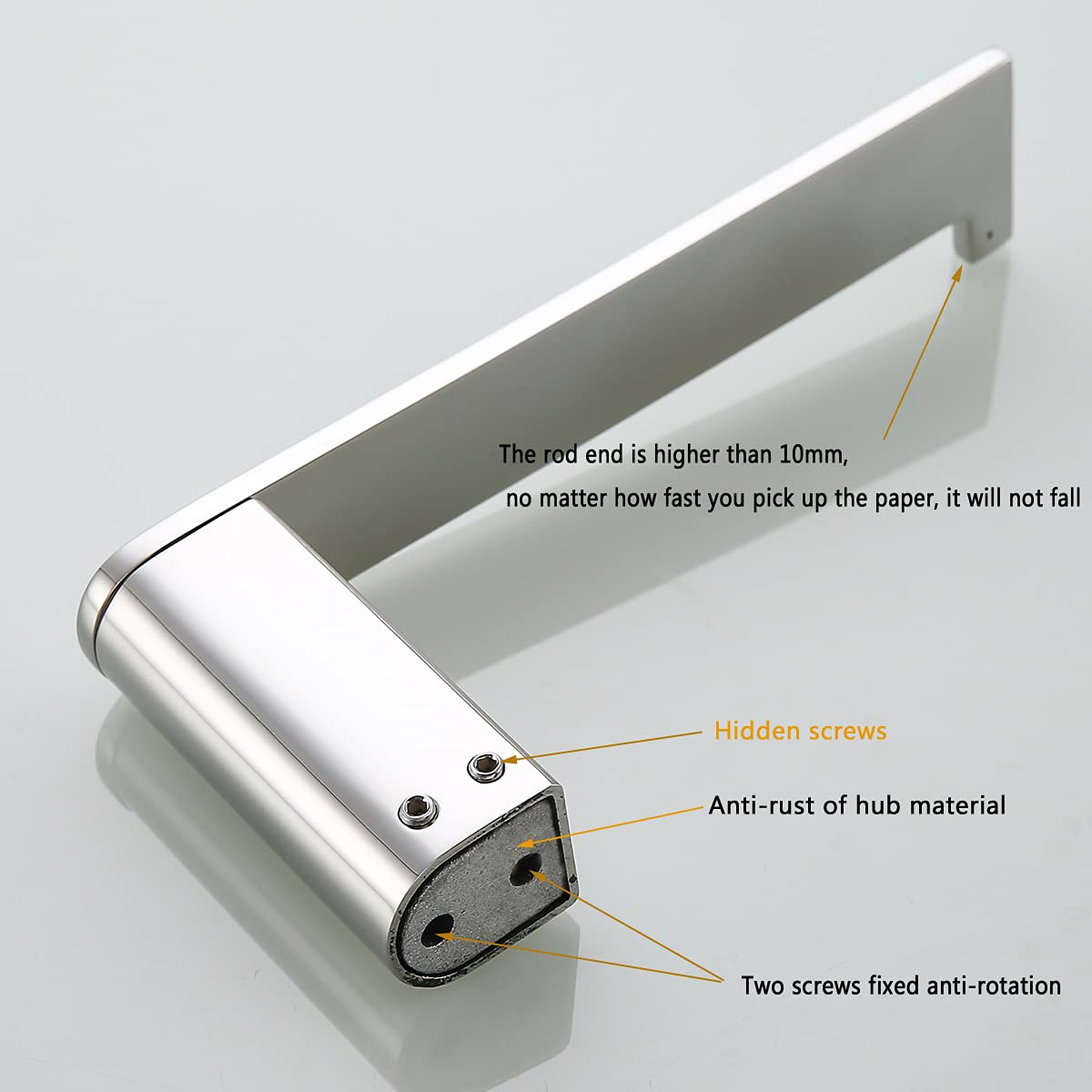 Premium 304 Stainless Steel Wall Mount Toilet Paper Holder for Mega Rolls - Sturdy Polished Chrome Bathroom Tissue Dispenser for Home, Office & RV Use