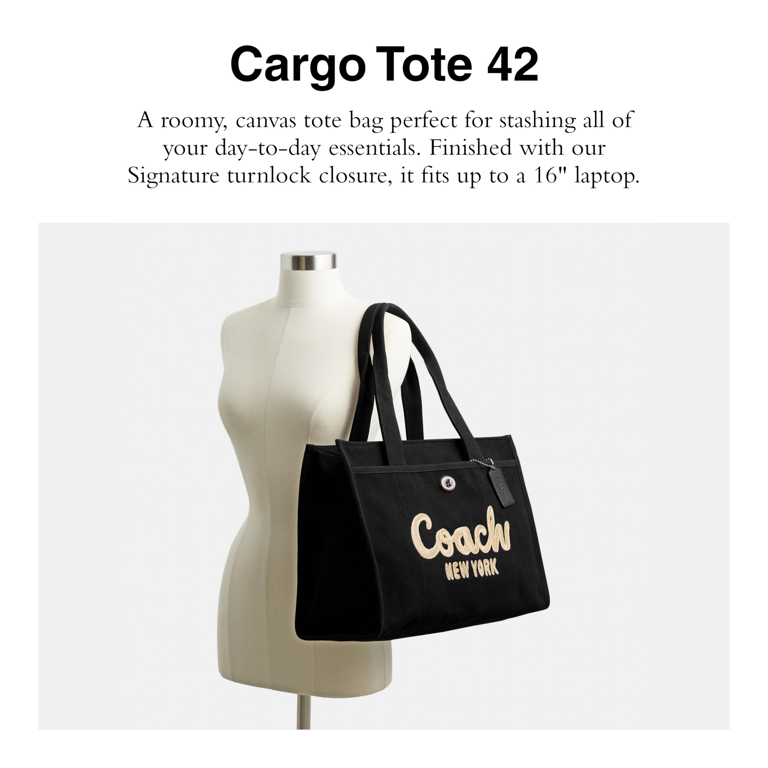 Coach Cargo Tote 42 - Stylish Large Capacity Shoulder Bag for Women | Perfect for Work, Travel & Everyday Use