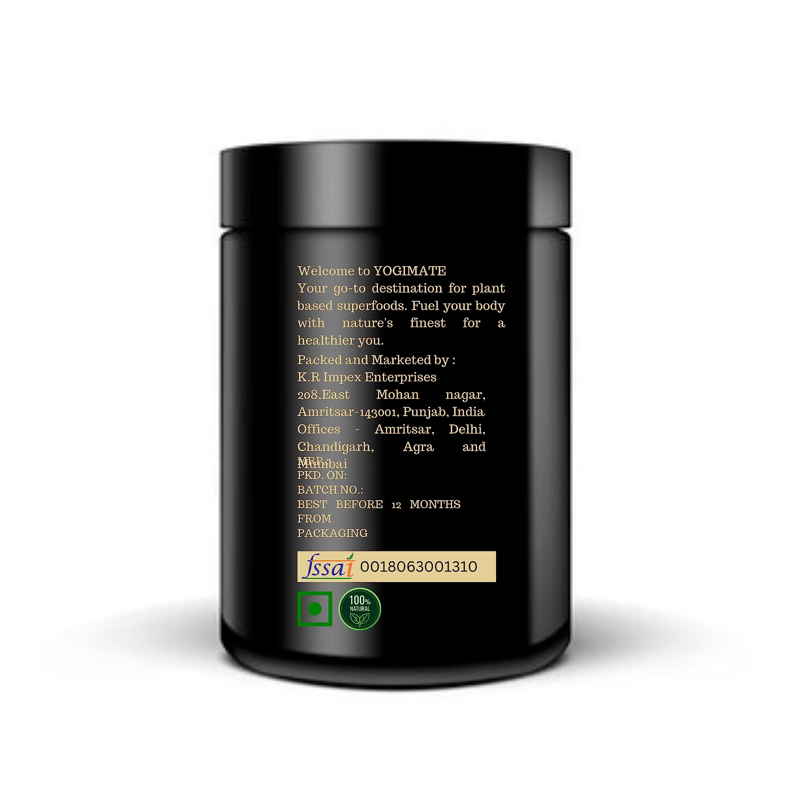 Pure & Natural YOGIMATE Amaltas Powder (Cassia Fistula) - 250g | Digestive Support, Ayurvedic Herbal Supplement for Detox & Skin Health - Perfect for Tea, Smoothies & Wellness Routines