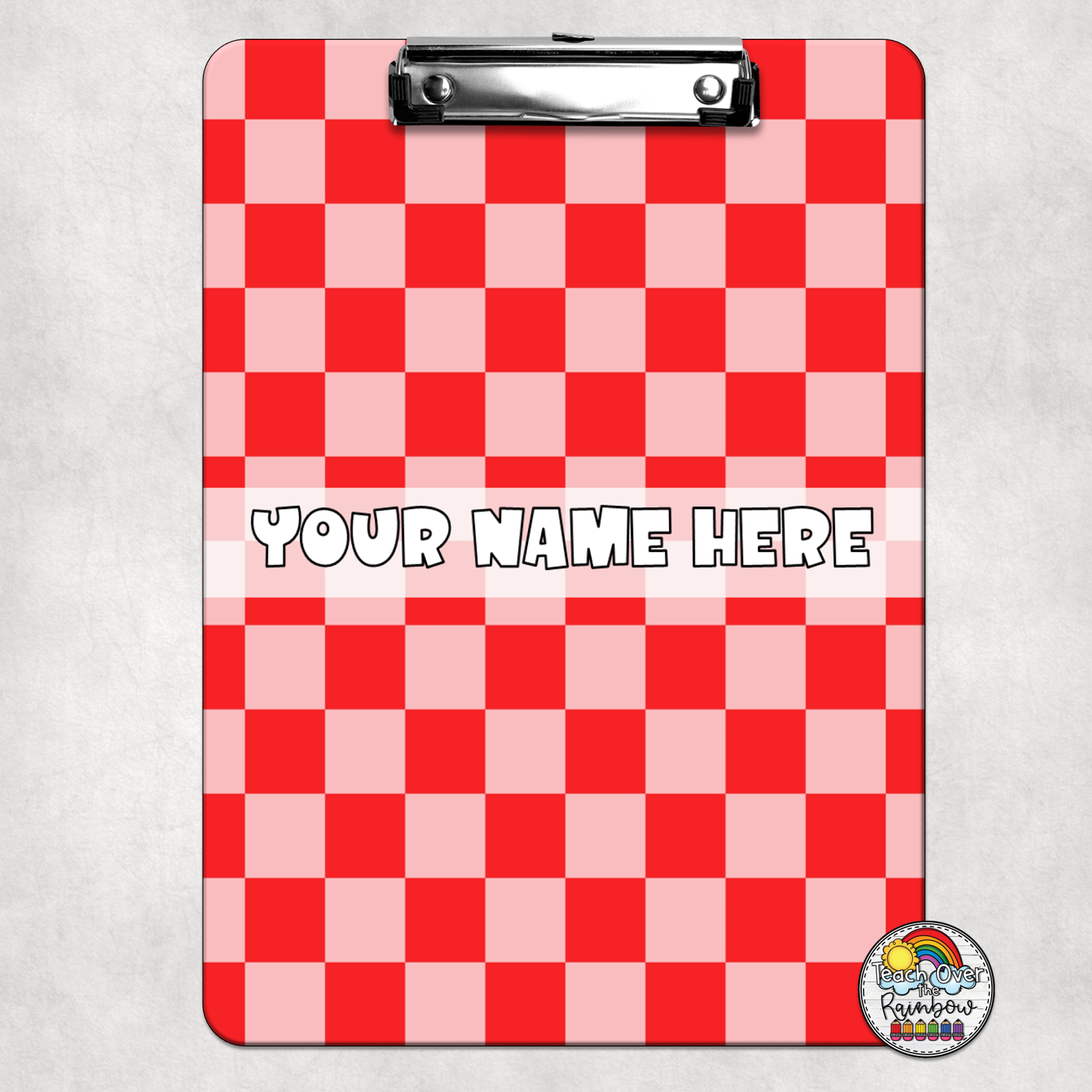 Checkered Clipboard - A4 Letter Size Hardboard Clipboard with Low Profile Clip for Office, School, and Home Use - Perfect for Organizing Documents, Notes, and Paperwork