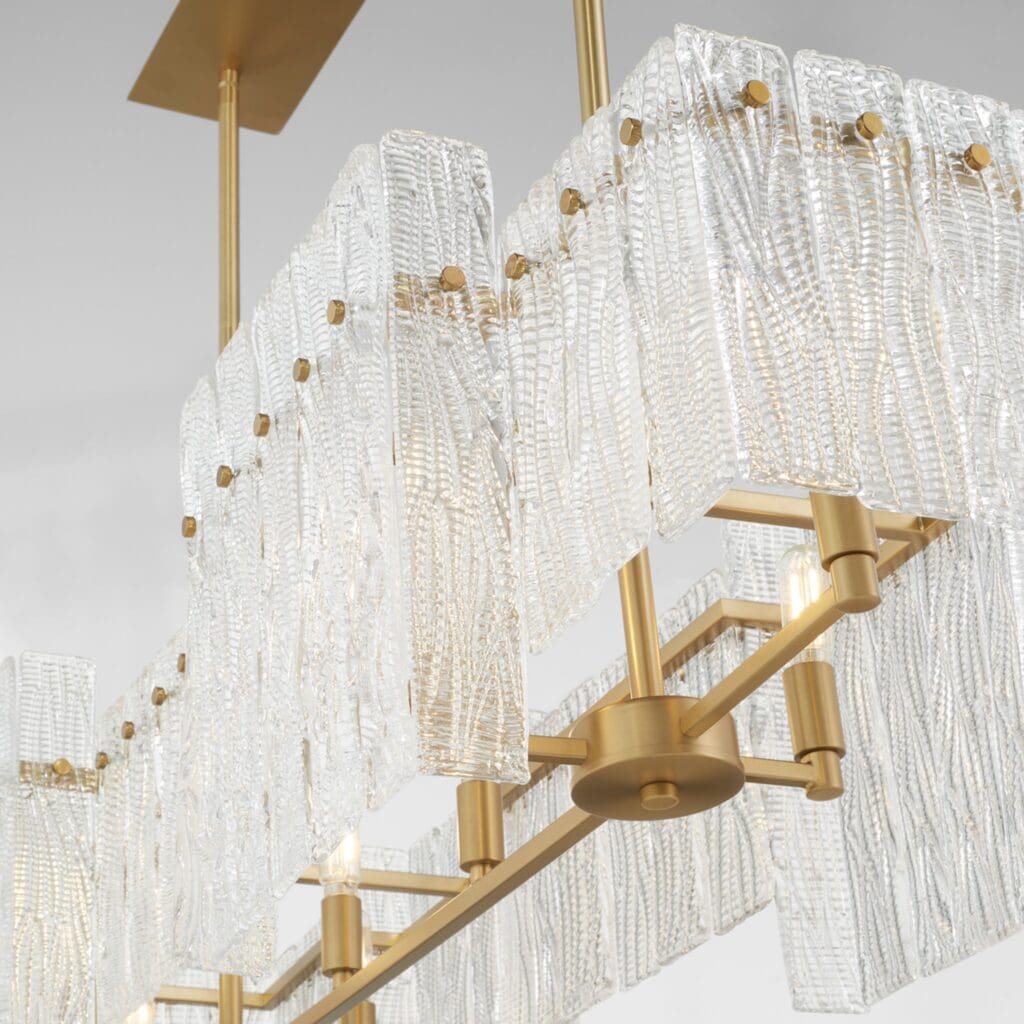 Cyan Design 11632 Othello 8-Light Linear Chandelier in Aged Brass - Elegant Dining Room & Entryway Lighting Fixture