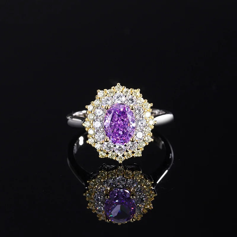 Stunning Diamond Purple Jewelry Set for Women - Elegant Necklace & Earrings Set | Perfect for Weddings, Parties & Special Occasions