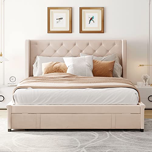 Beige Wingback