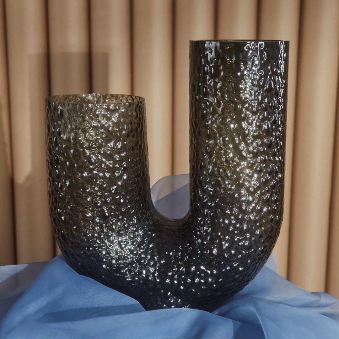 Aurora Glass Vase - Elegant Handmade Clear Flower Vase for Home Decor, Wedding Centerpieces & Tabletop Arrangements