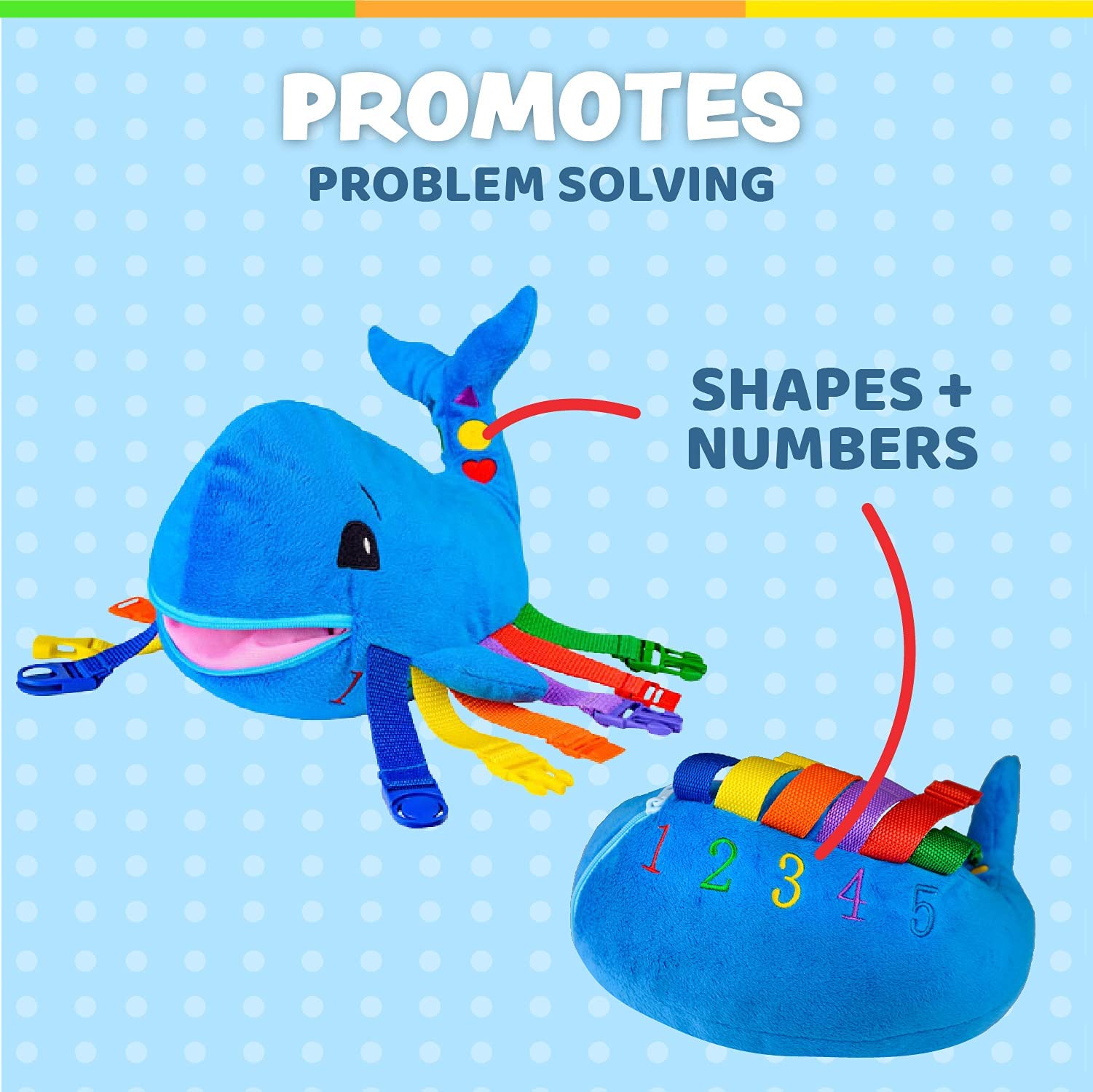 Buckle Toys - Blu Whale & Blizzard Penguin Ocean Buddies Bundle | Sensory Fidget Toys for Kids with Autism & ADHD | Perfect for Travel, Classroom & Stress Relief