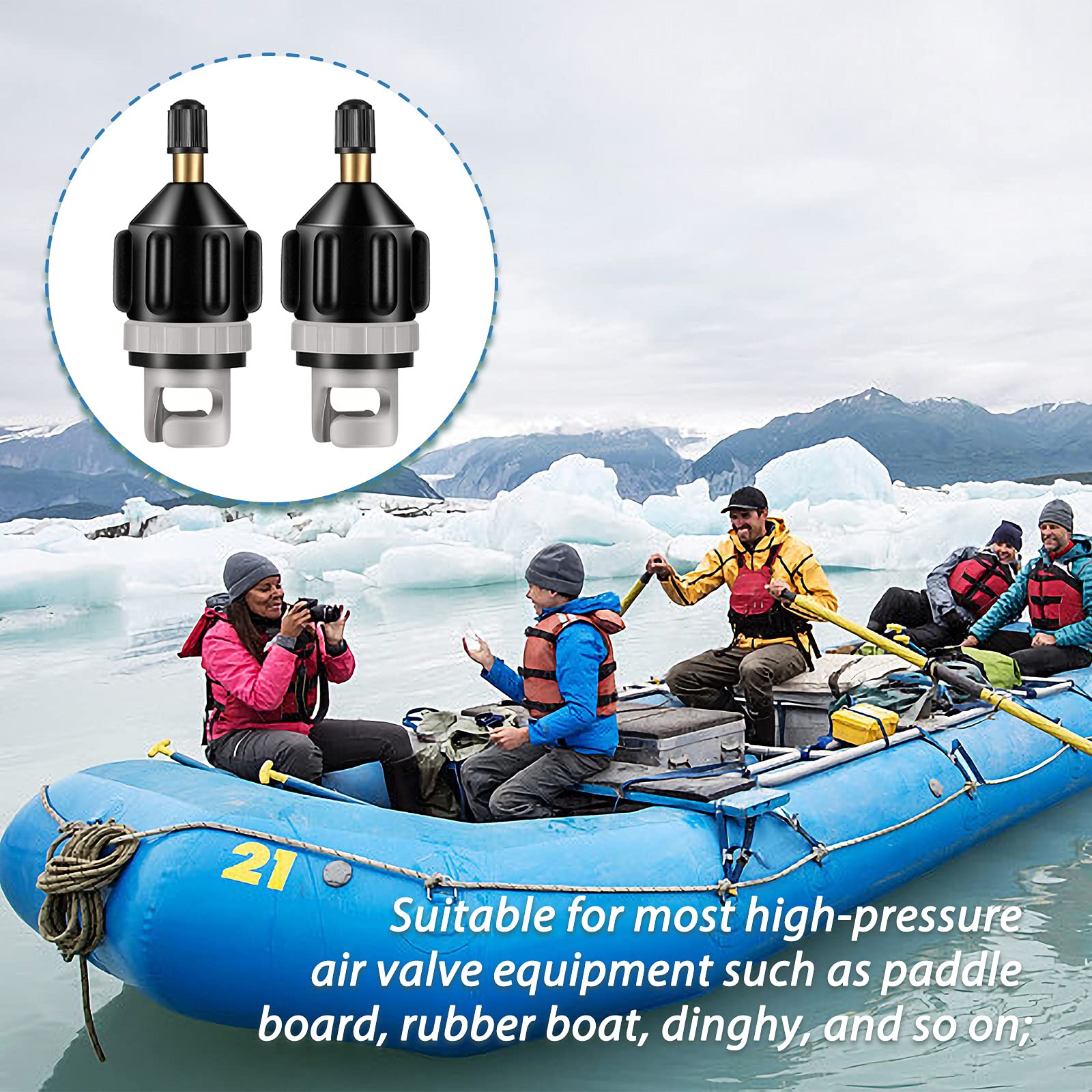 Universal Air Pump Converter Adapter - Schrader Valve to Inflatable Boat/SUP Pump - Compatible with Kayak, Canoe, Paddleboard Accessories (Black, 1-Pack) - Perfect for Water Sports, Camping & Outdoor Adventures