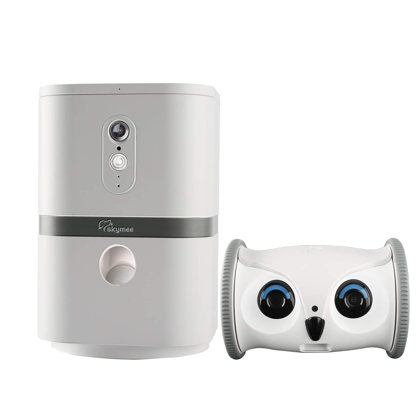 SKYMEE Pet Camera: 1080p FHD Owl Robot & Petalk AI II - Interactive Pet Treat Dispenser Toy with Remote App Control for Dogs & Cats | Monitor & Play with Pets at Home or Office